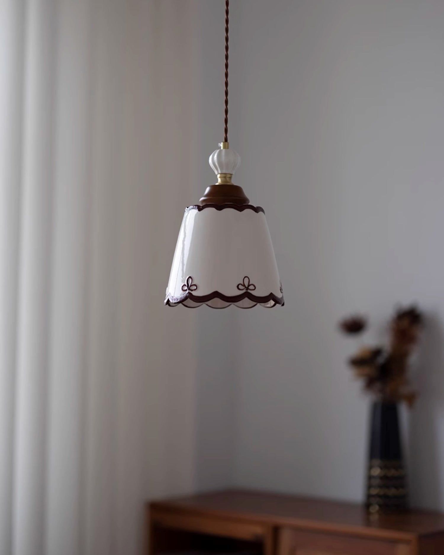 Klimt Pendant Lamp Ceramics Ceramic Scalloped Vintage - Letslighting