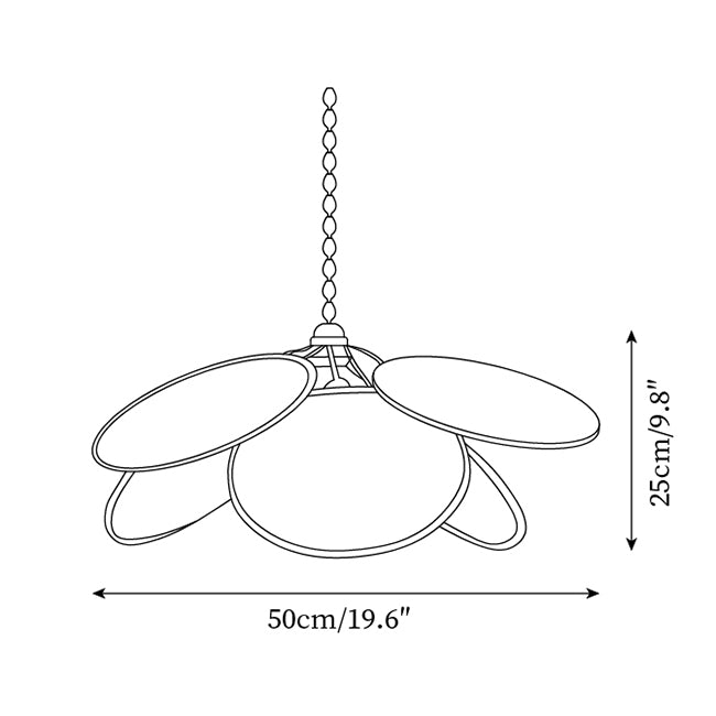 Kloe Pendant Lamp Petal Rattan Organic Bohemian - Letslighting