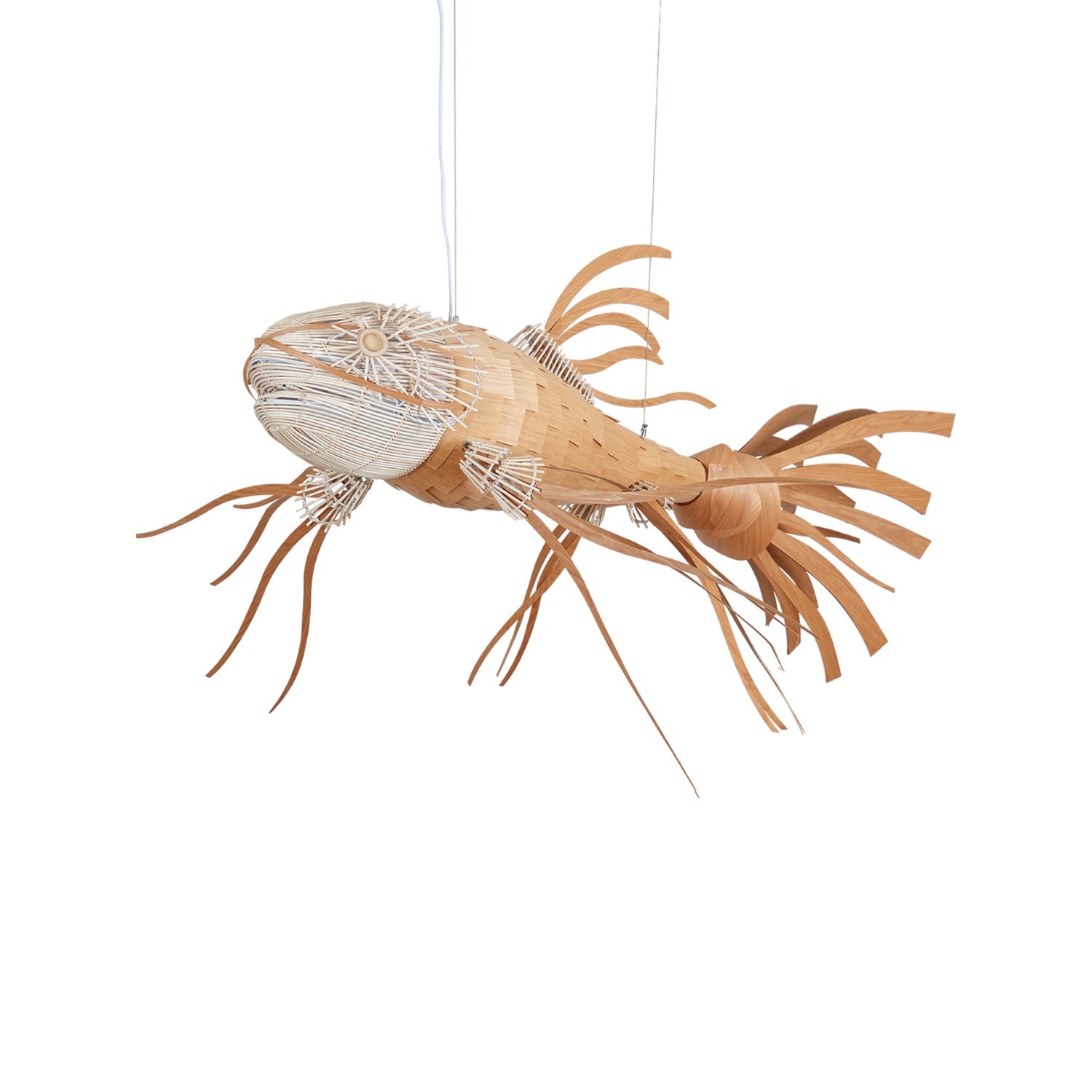 Lustra Chandelier Wooden Fish Handmade - Letslighting