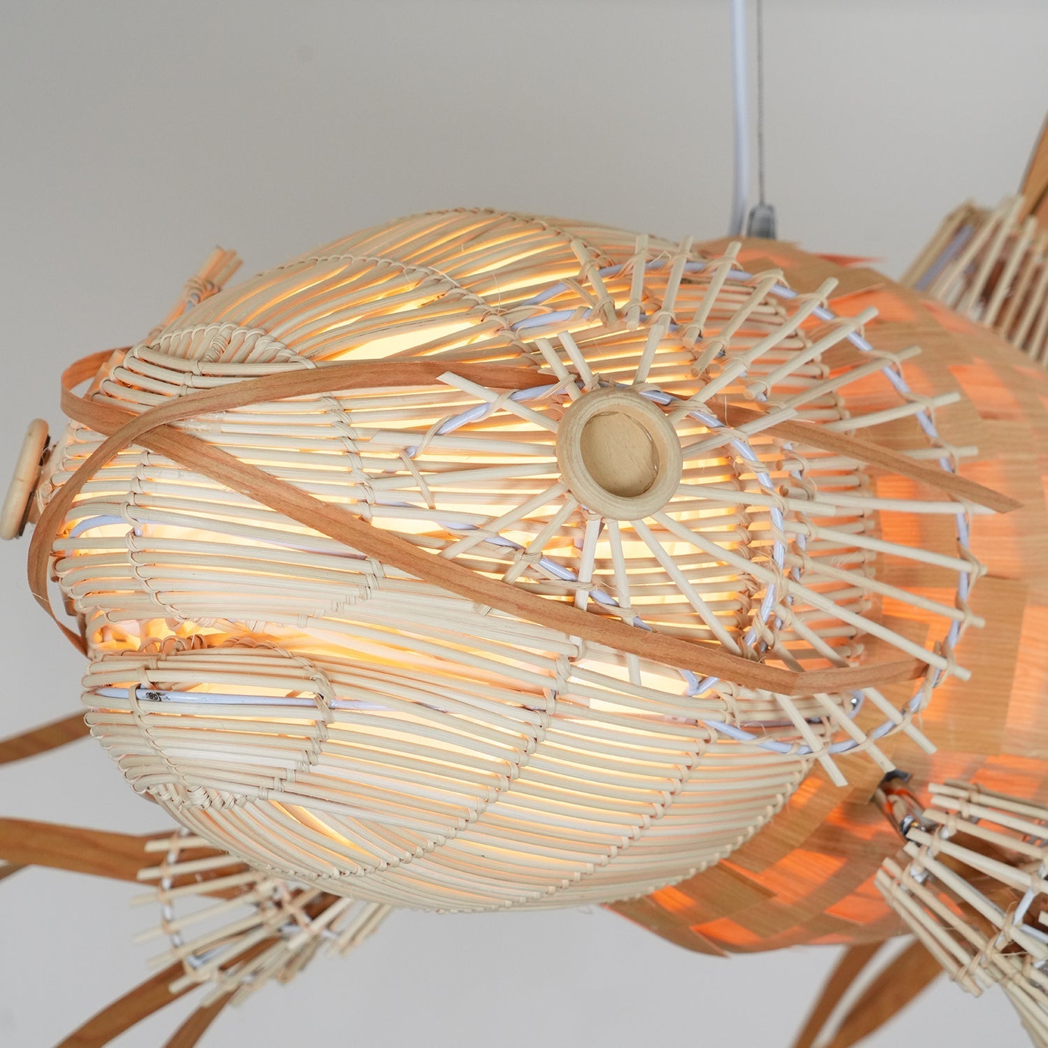 Lustra Chandelier Wooden Fish Handmade - Letslighting