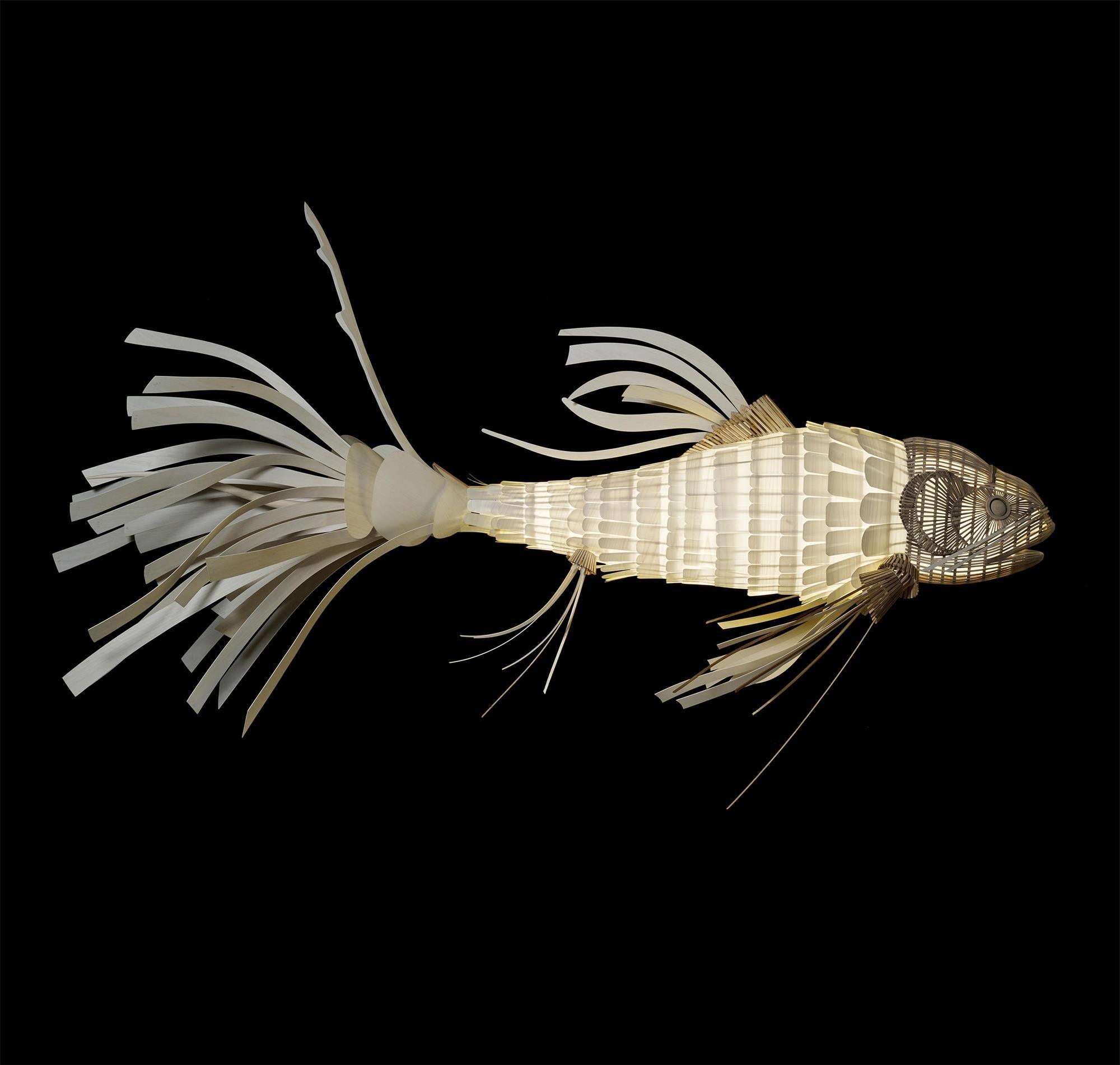 Lustra Chandelier Wooden Fish Handmade - Letslighting