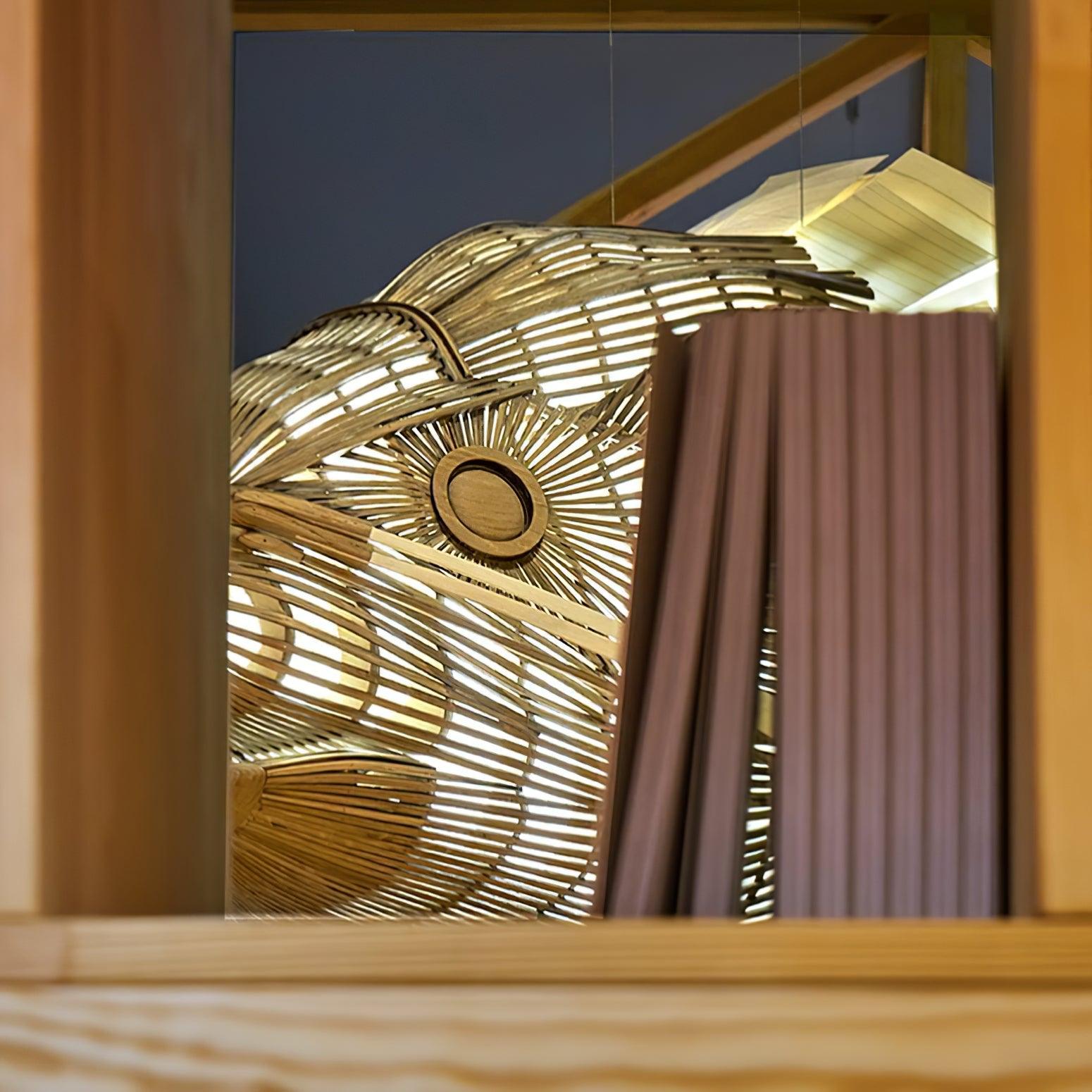 Lustra Chandelier Wooden Fish Handmade - Letslighting