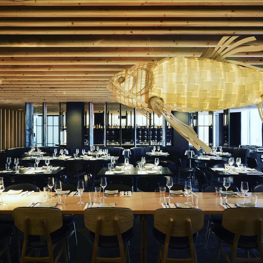 Lustra Chandelier Wooden Fish Handmade - Letslighting