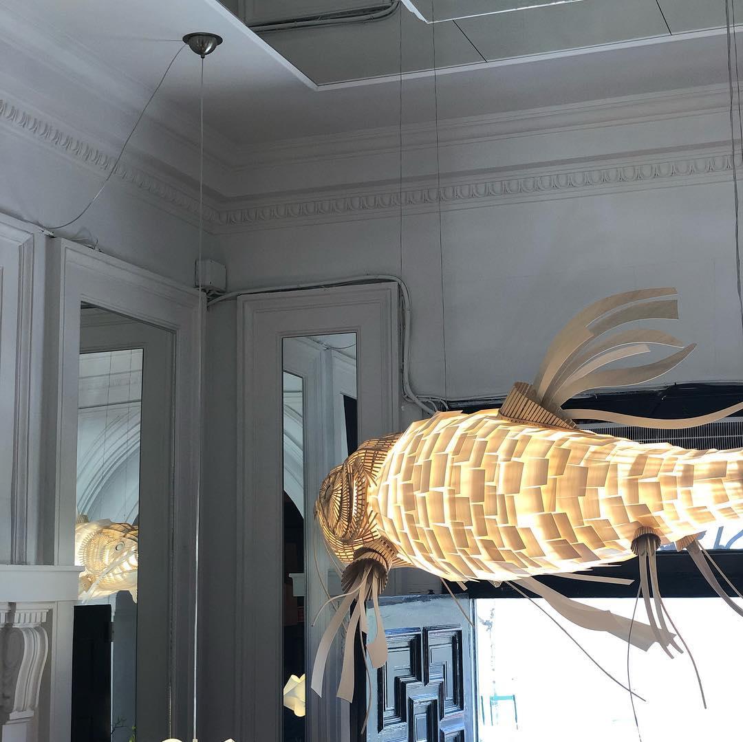 Lustra Chandelier Wooden Fish Handmade - Letslighting