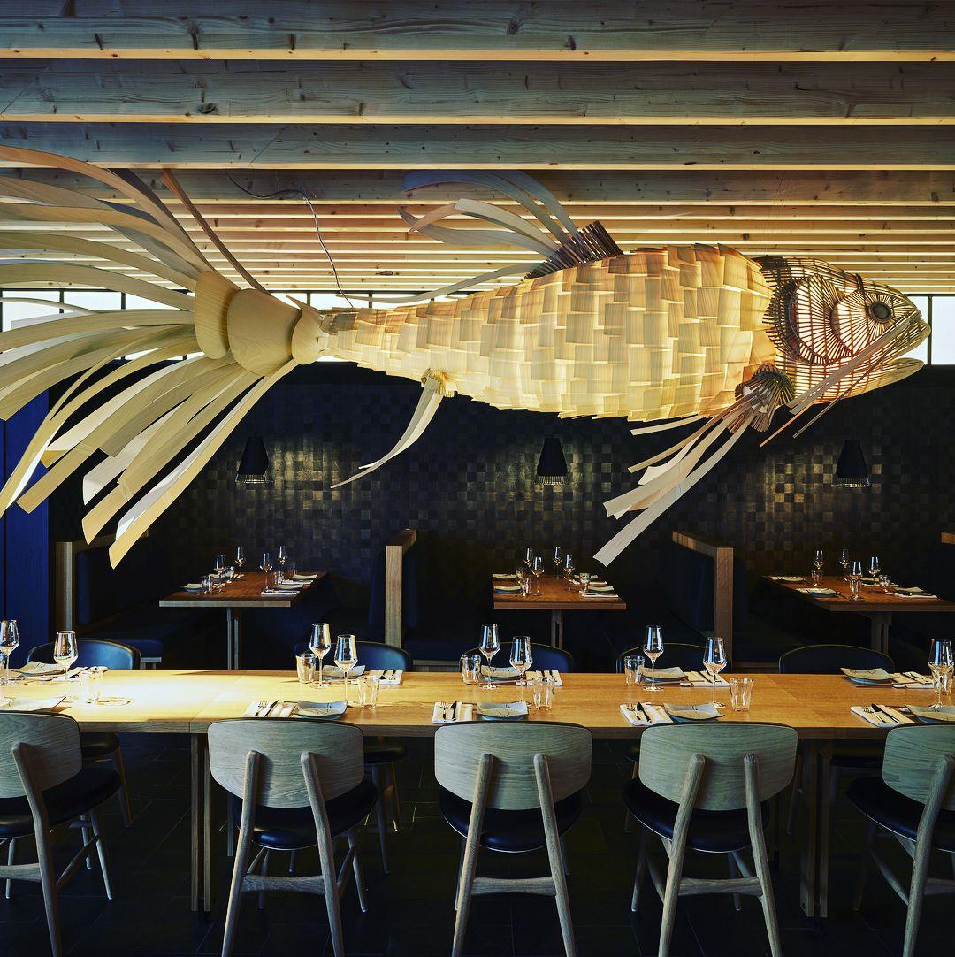 Lustra Chandelier Wooden Fish Handmade - Letslighting