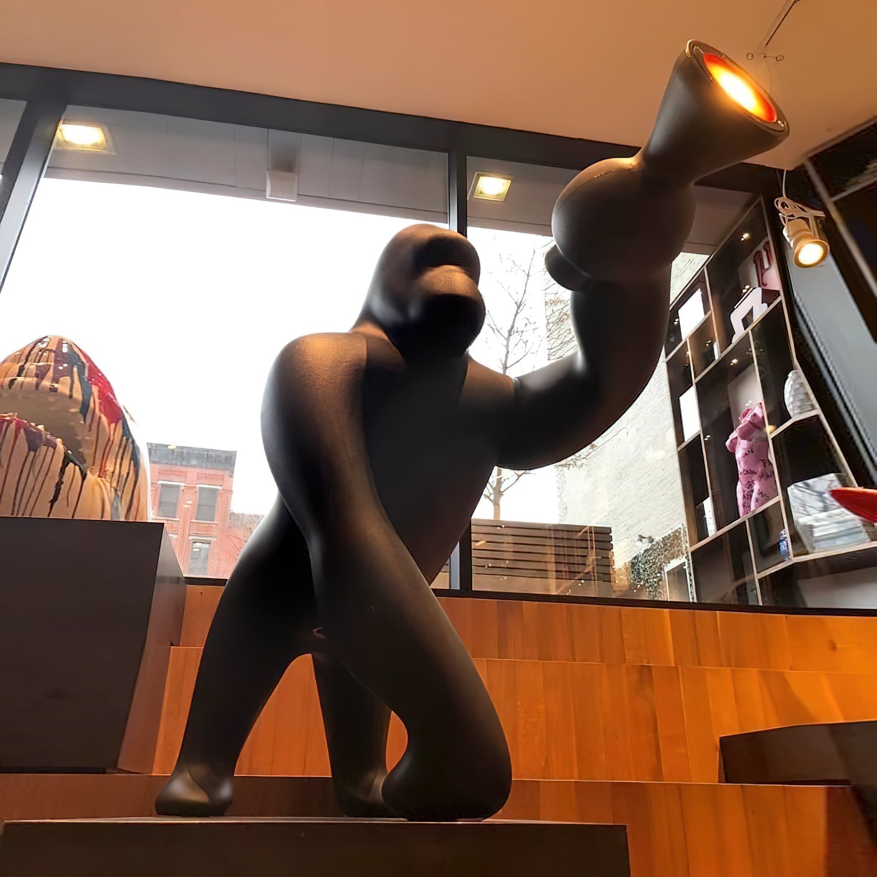 Zasolil Artistic Resin Gorilla Floor Lamp - Letslighting