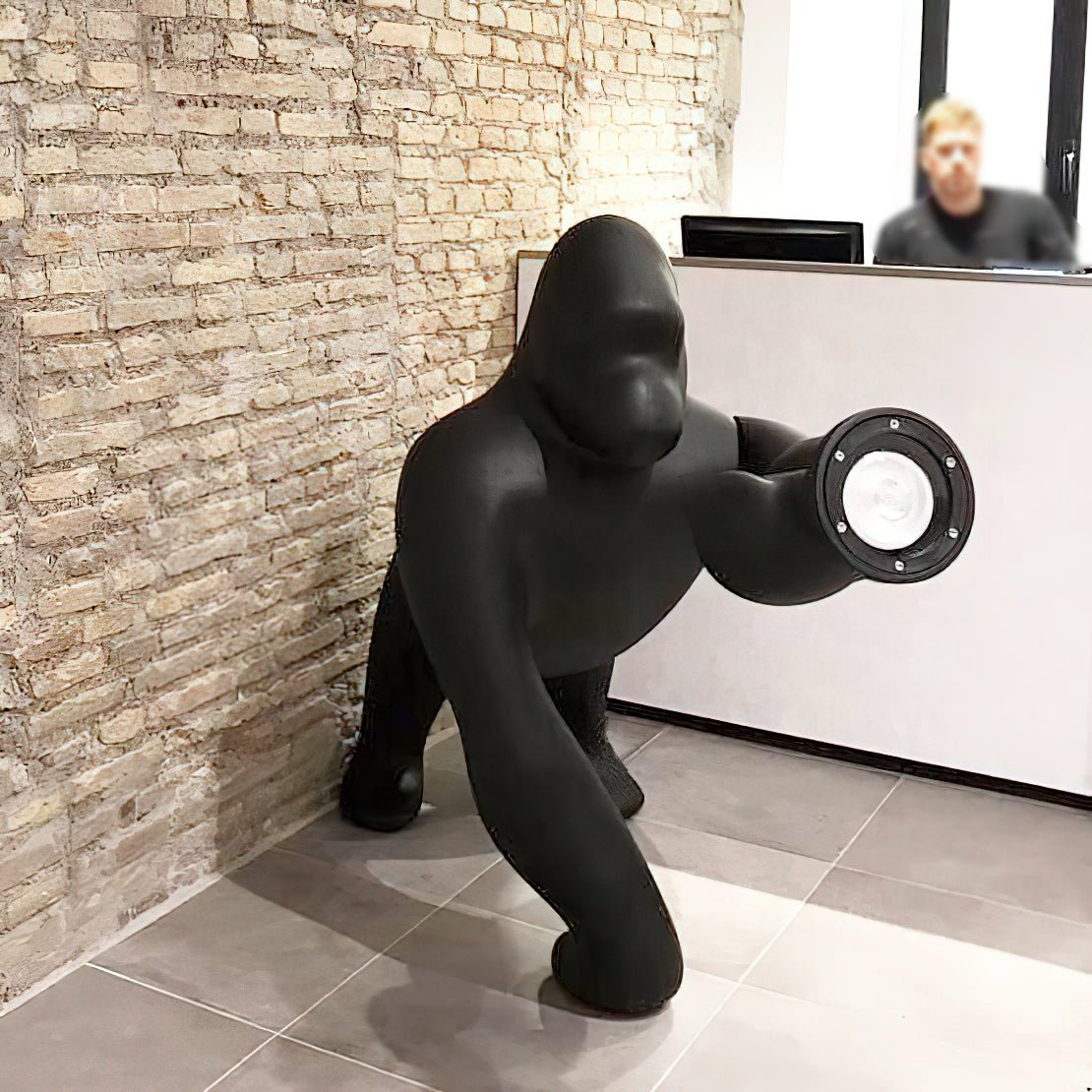 Zasolil Artistic Resin Gorilla Floor Lamp - Letslighting