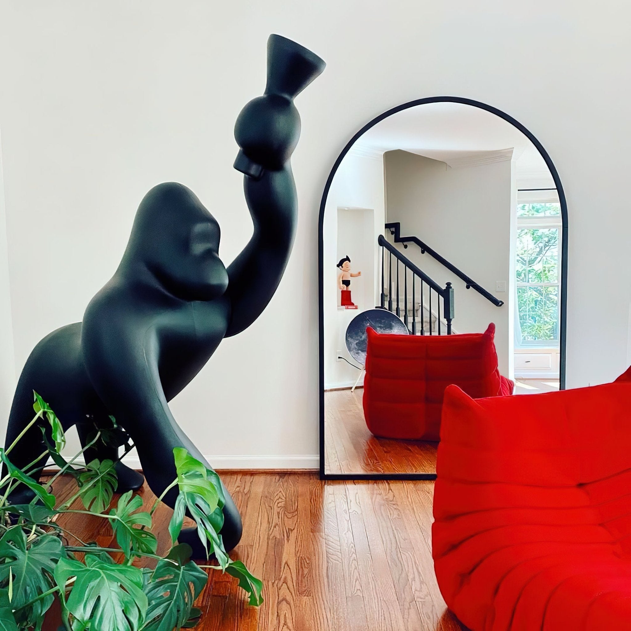Zasolil Artistic Resin Gorilla Floor Lamp - Letslighting