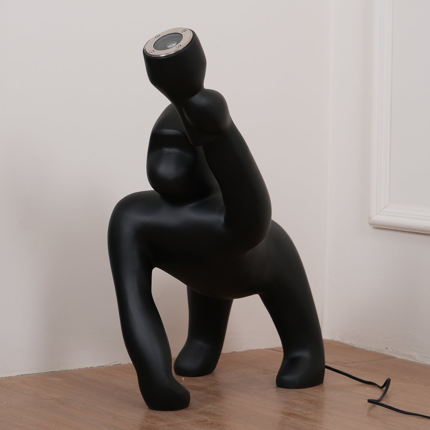 Zasolil Artistic Resin Gorilla Floor Lamp - Letslighting