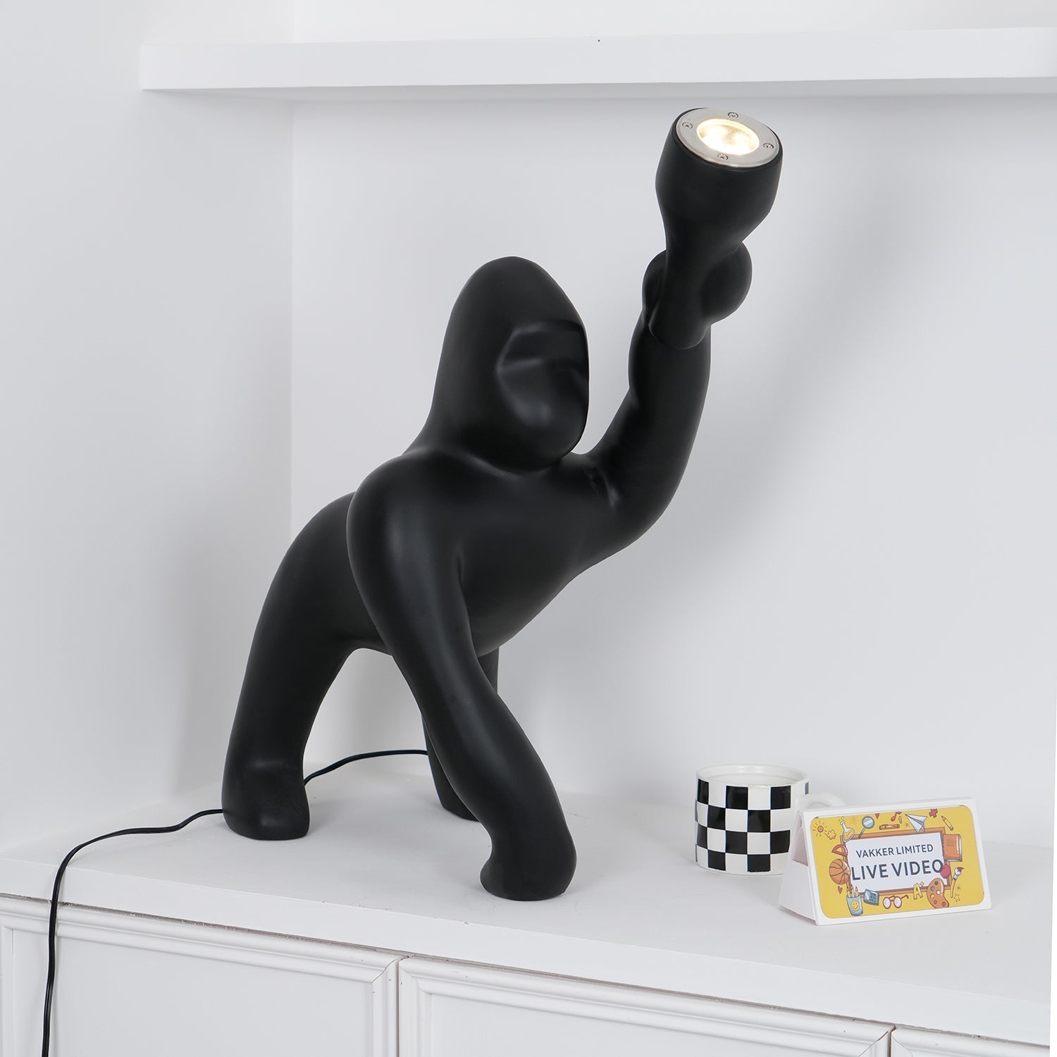 Zasolil Artistic Resin Gorilla Floor Lamp - Letslighting