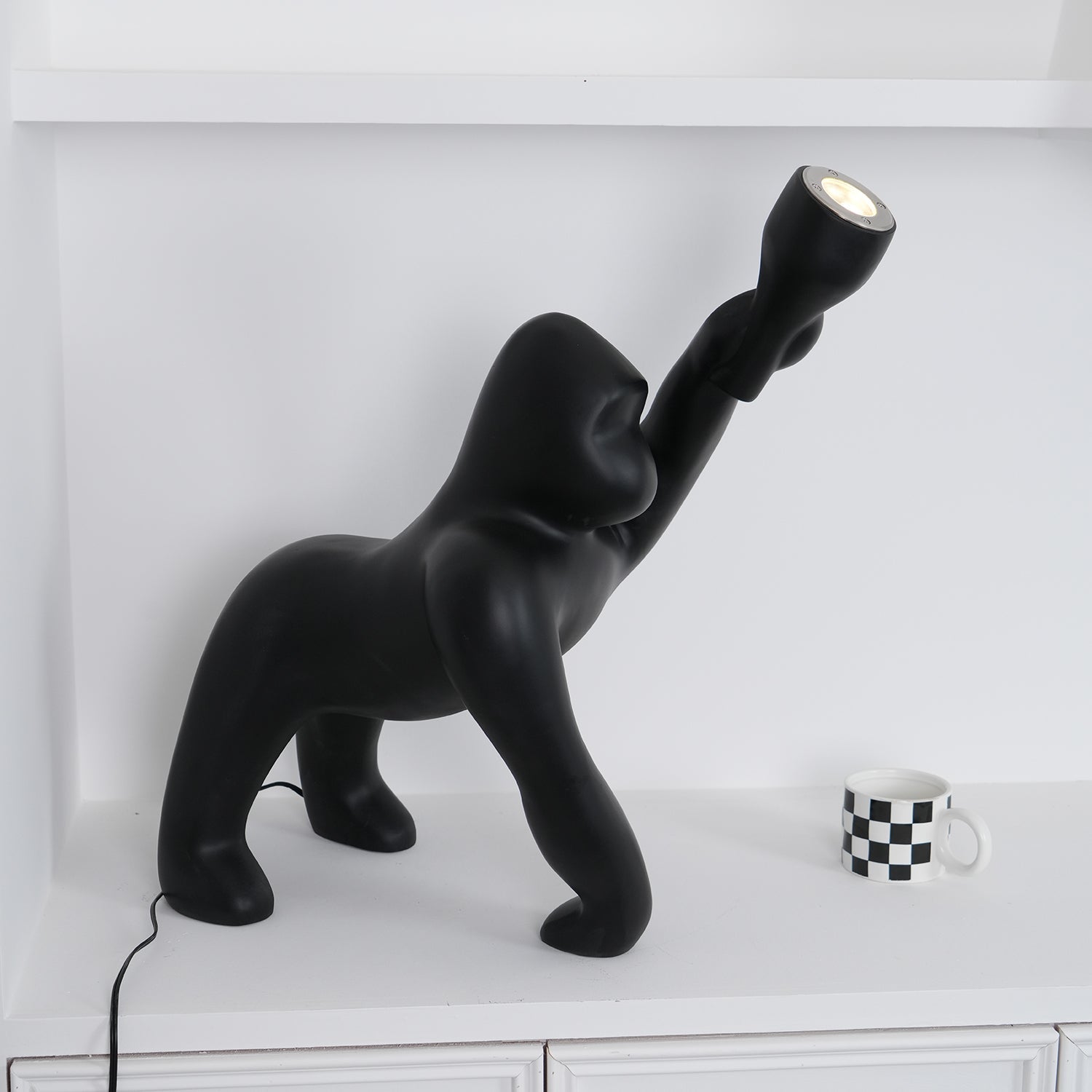 Zasolil Artistic Resin Gorilla Floor Lamp - Letslighting