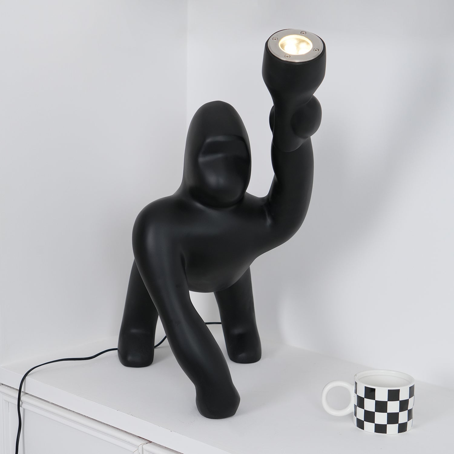 Zasolil Artistic Resin Gorilla Floor Lamp - Letslighting