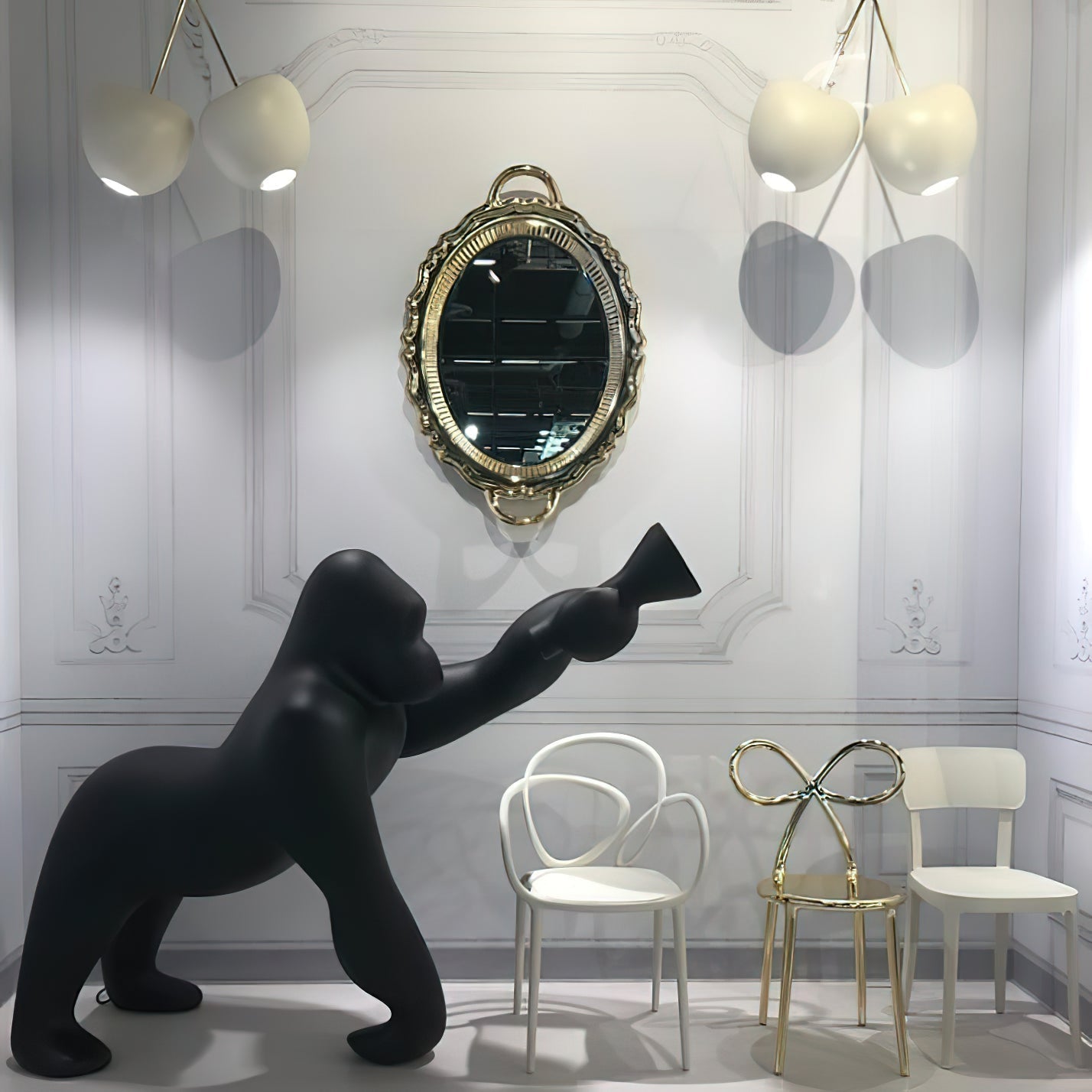 Zasolil Artistic Resin Gorilla Floor Lamp - Letslighting