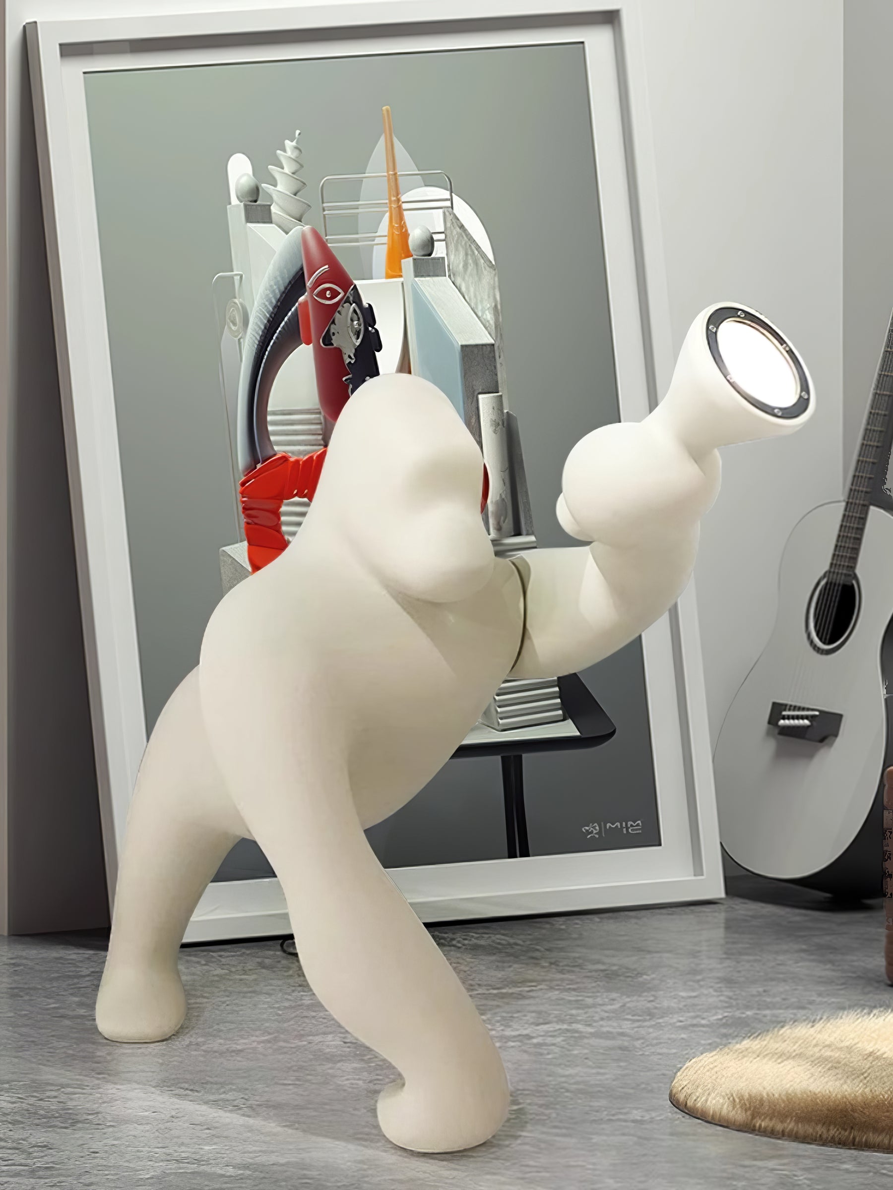 Zasolil Artistic Resin Gorilla Floor Lamp - Letslighting