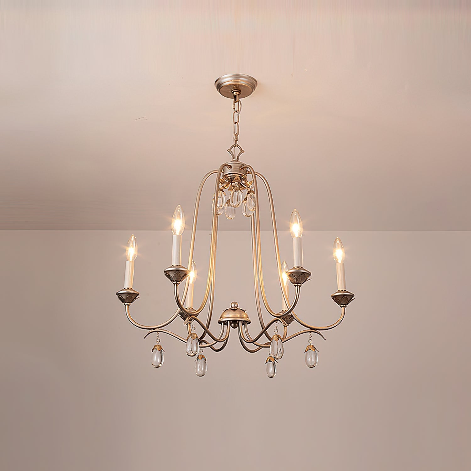 Ocara Vintage Industrial Luxury Brass Crystal Chandelier - Letslighting