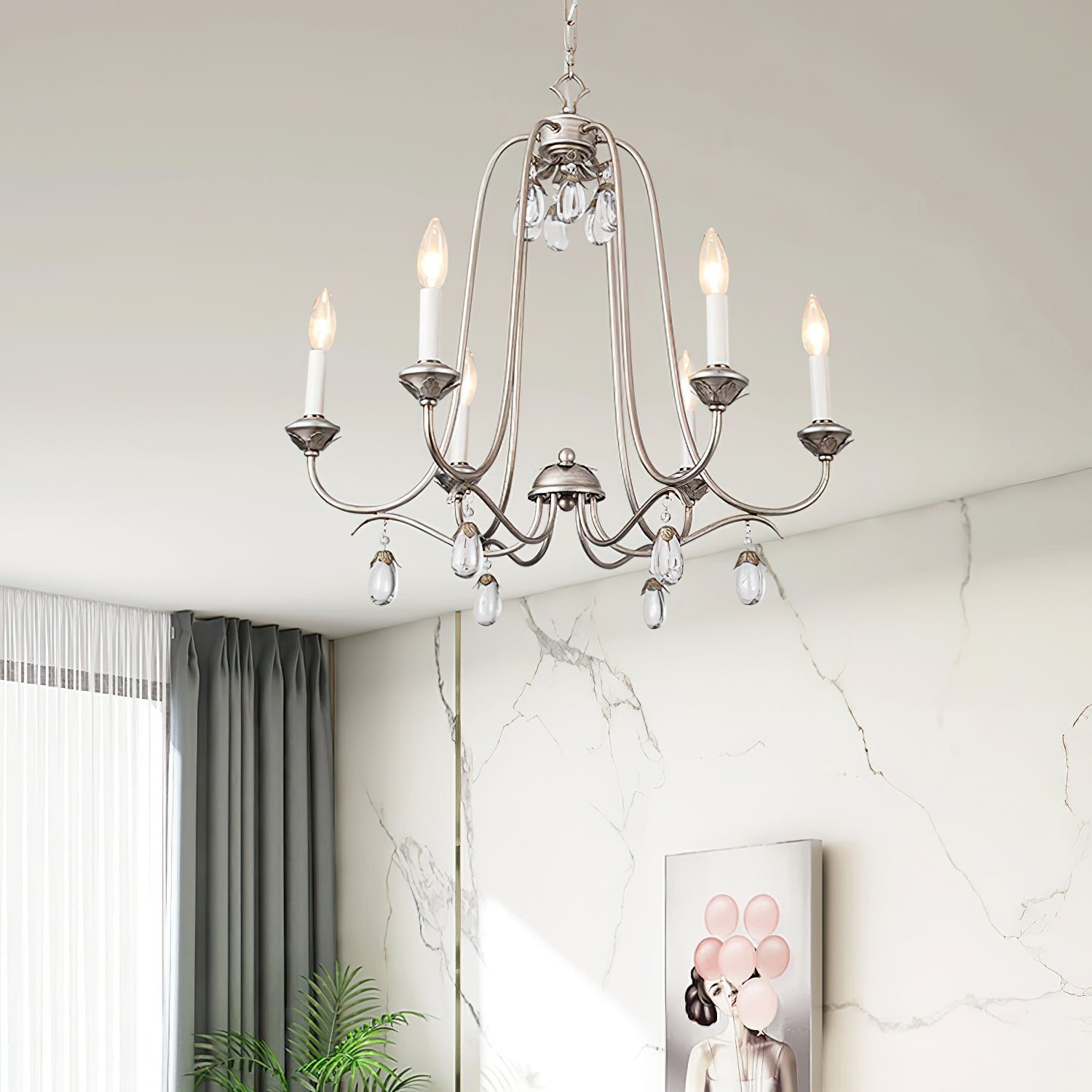 Ocara Vintage Industrial Luxury Brass Crystal Chandelier - Letslighting