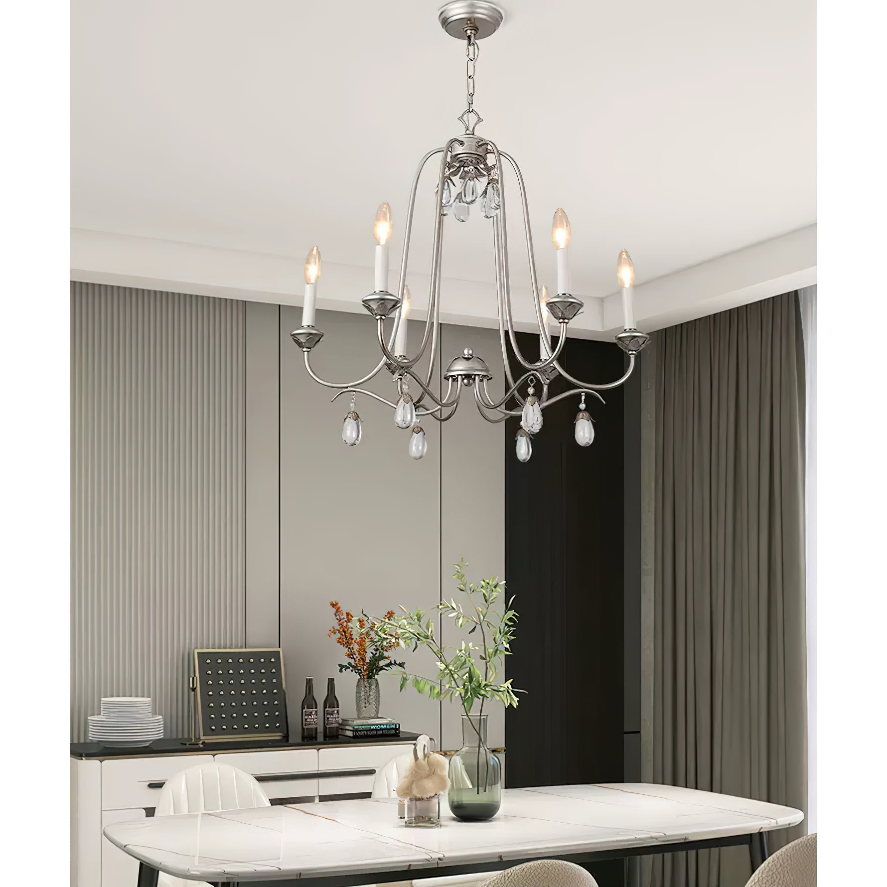 Ocara Vintage Industrial Luxury Brass Crystal Chandelier - Letslighting