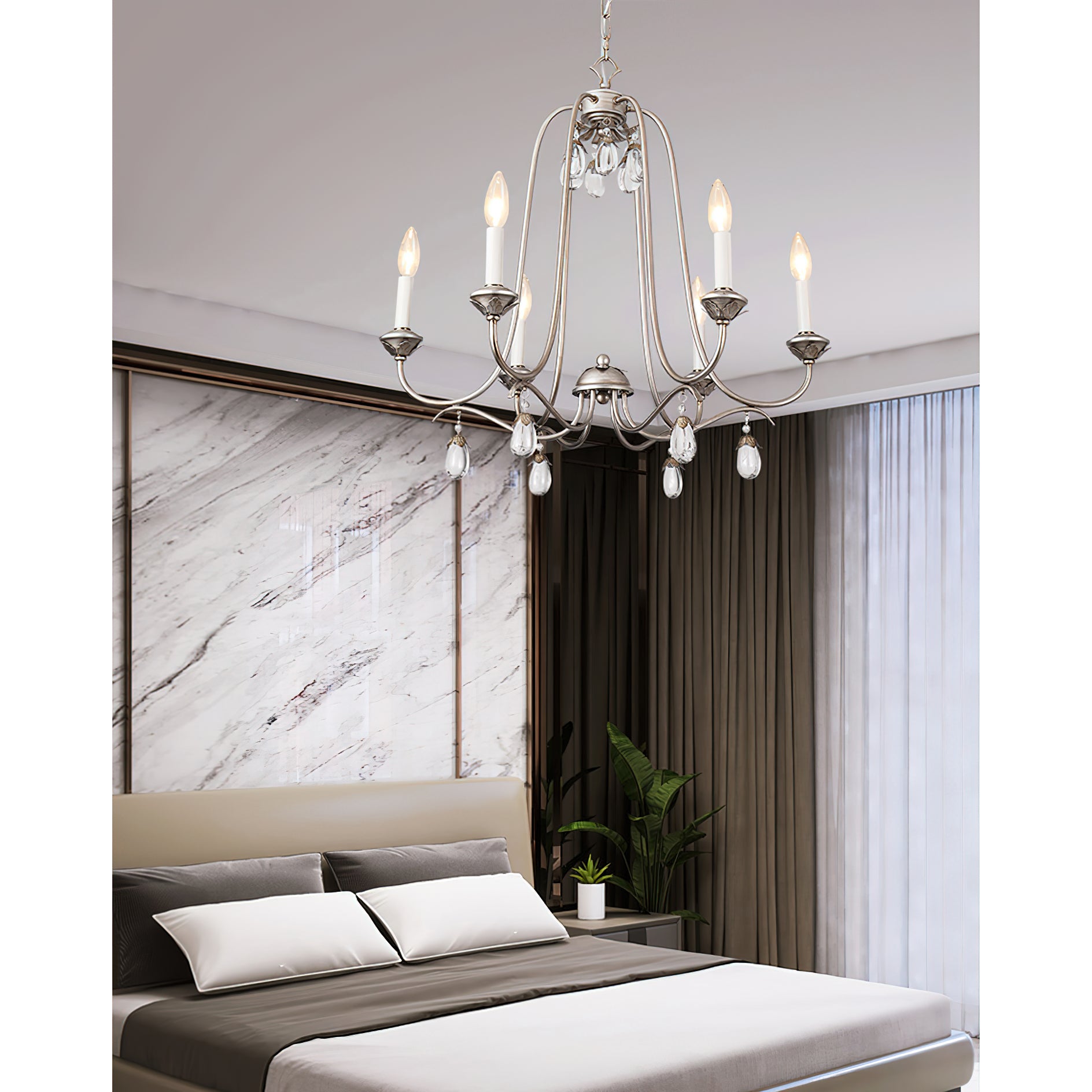 Ocara Vintage Industrial Luxury Brass Crystal Chandelier - Letslighting