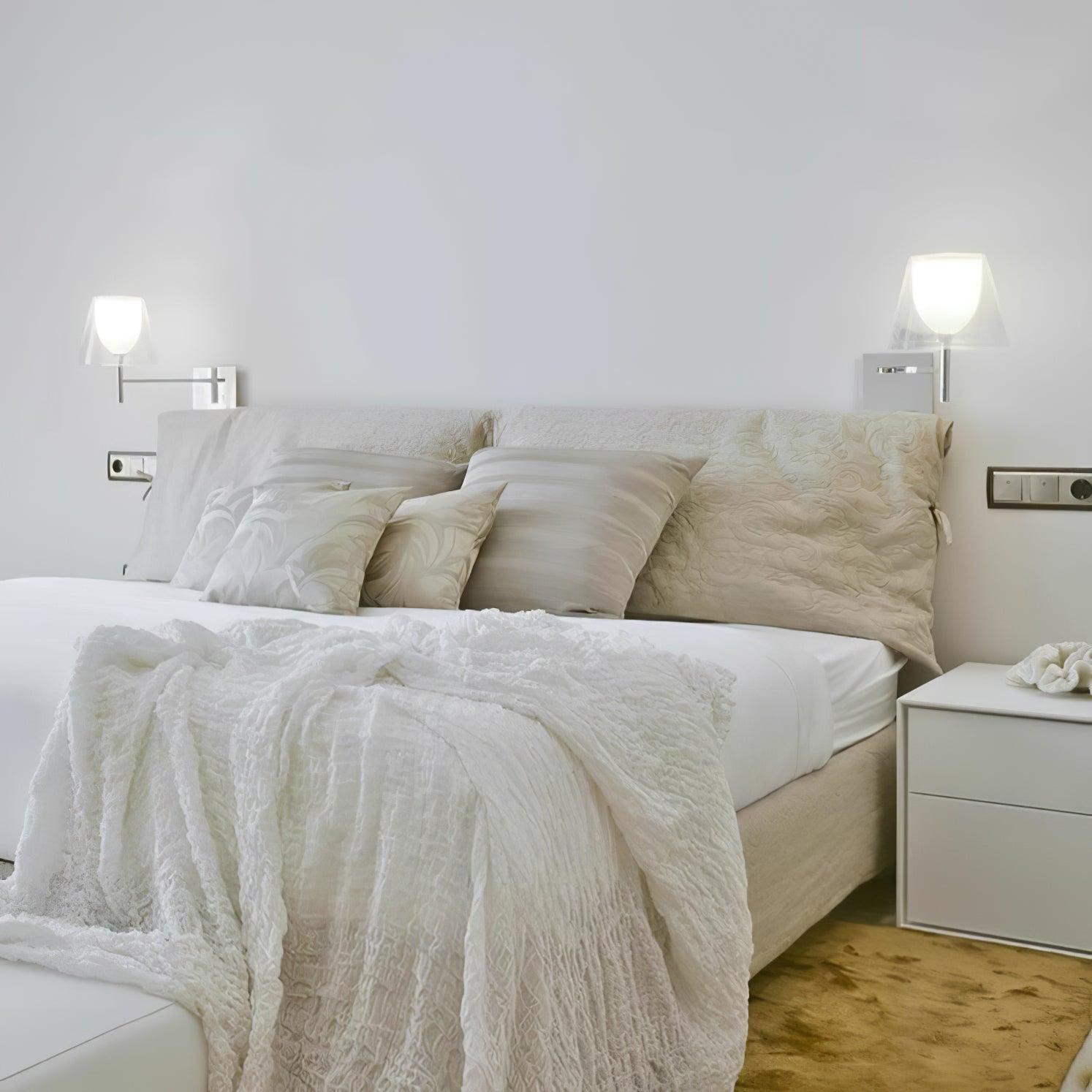 Orsore Chrome Prism Fabric Wall Lamp - Letslighting