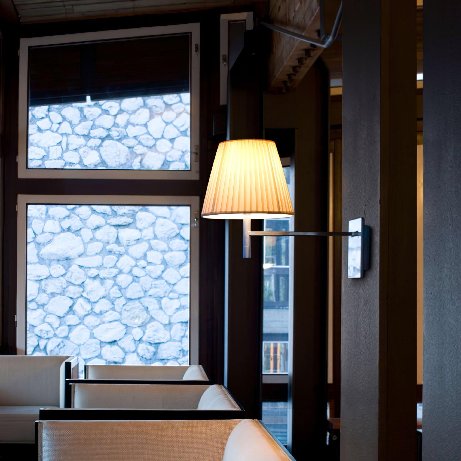 Orsore Chrome Prism Fabric Wall Lamp - Letslighting