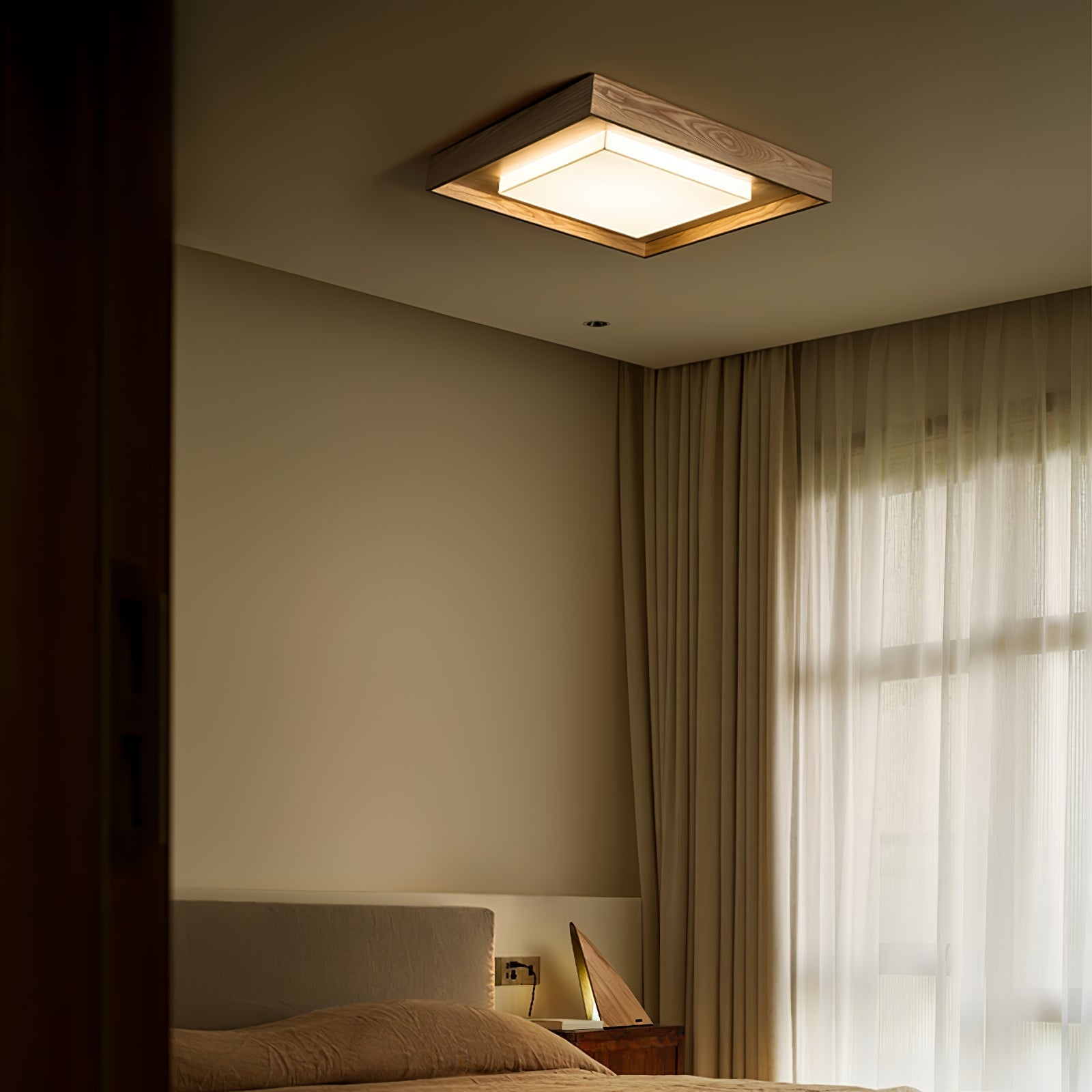 Auro Rustic Wood Ceiling Light - Letslighting