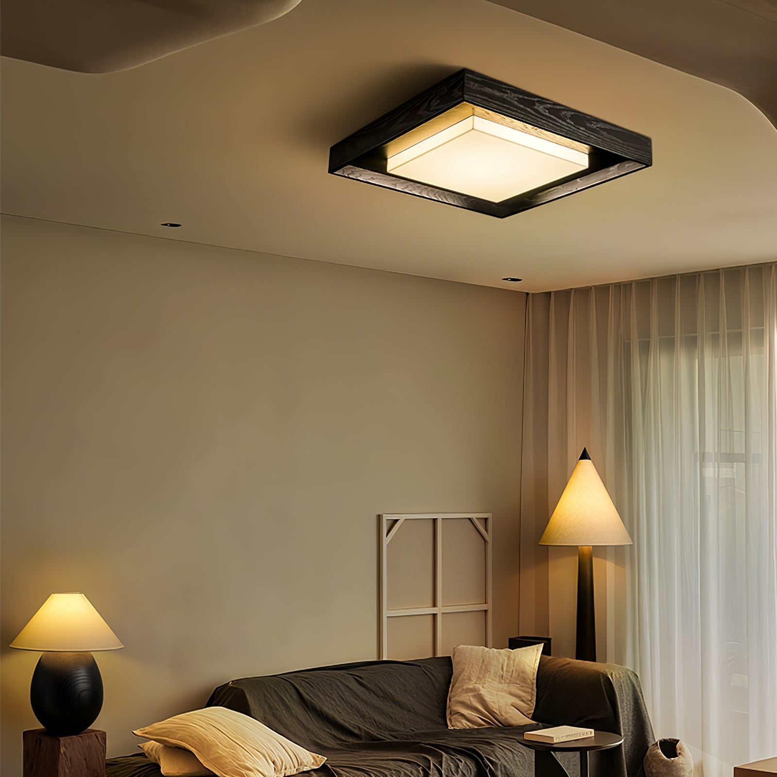 Auro Rustic Wood Ceiling Light - Letslighting