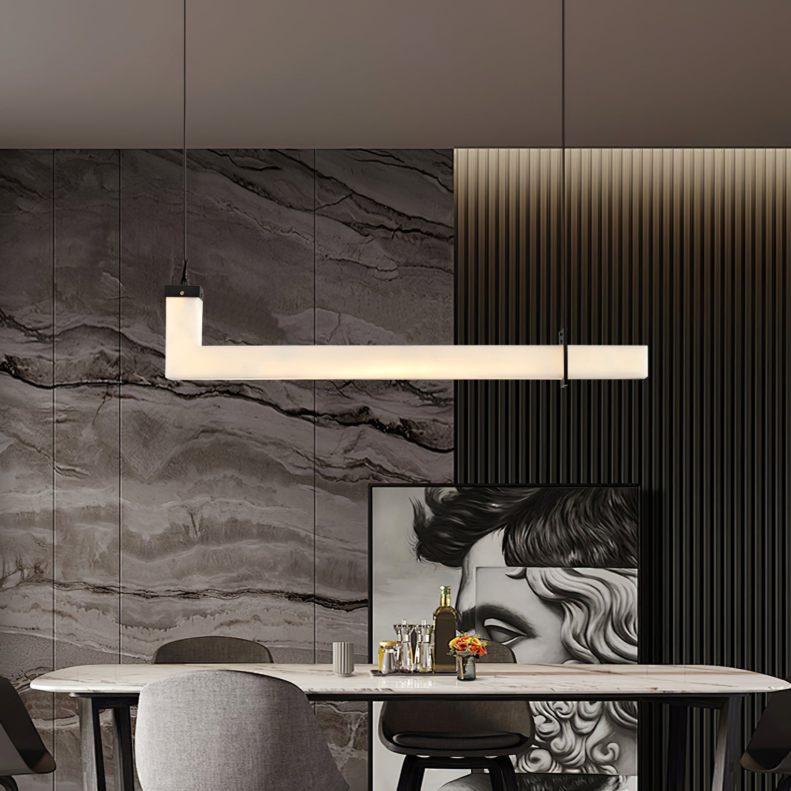 Astra Linear Alabaster Pendant Light