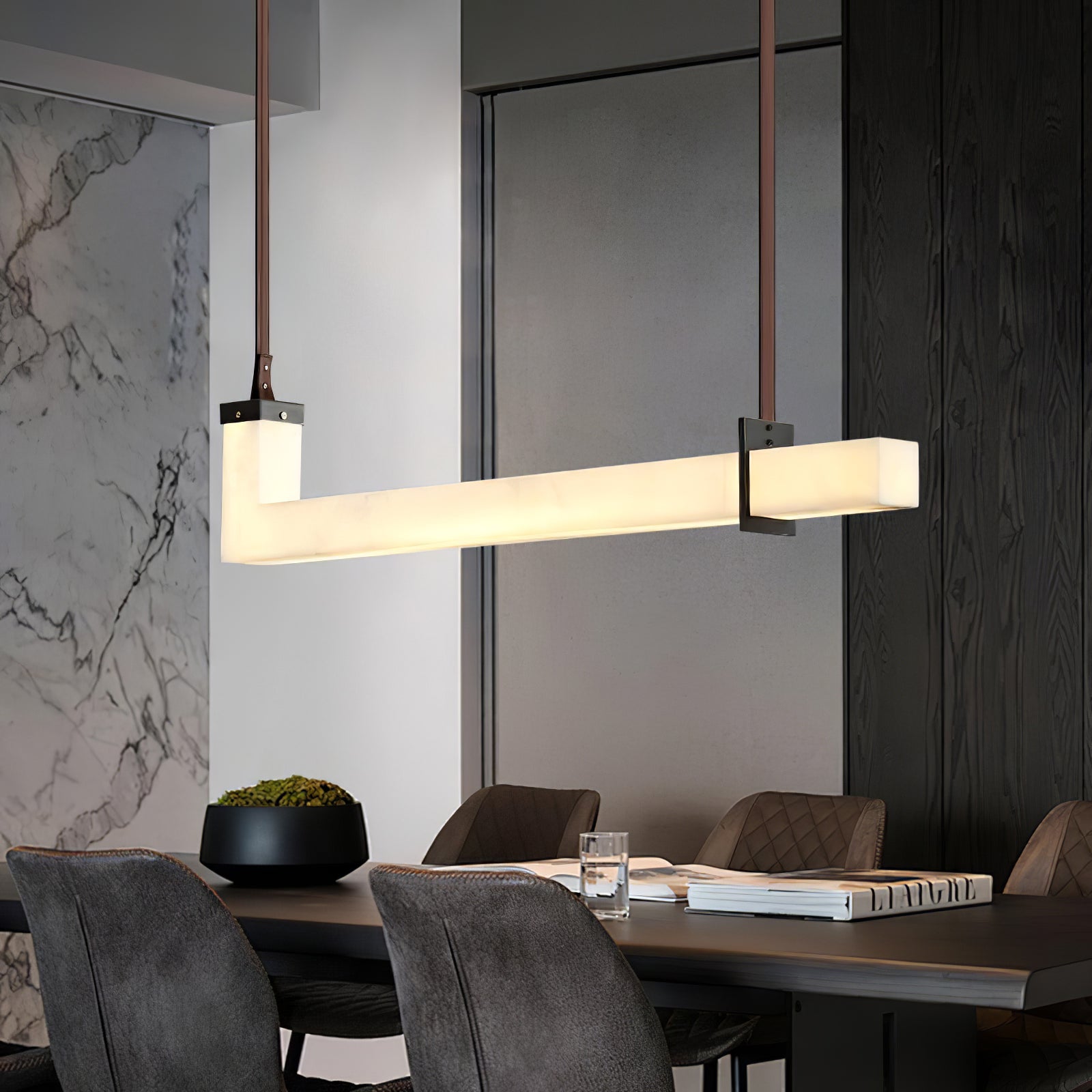 Astra Linear Alabaster Pendant Light