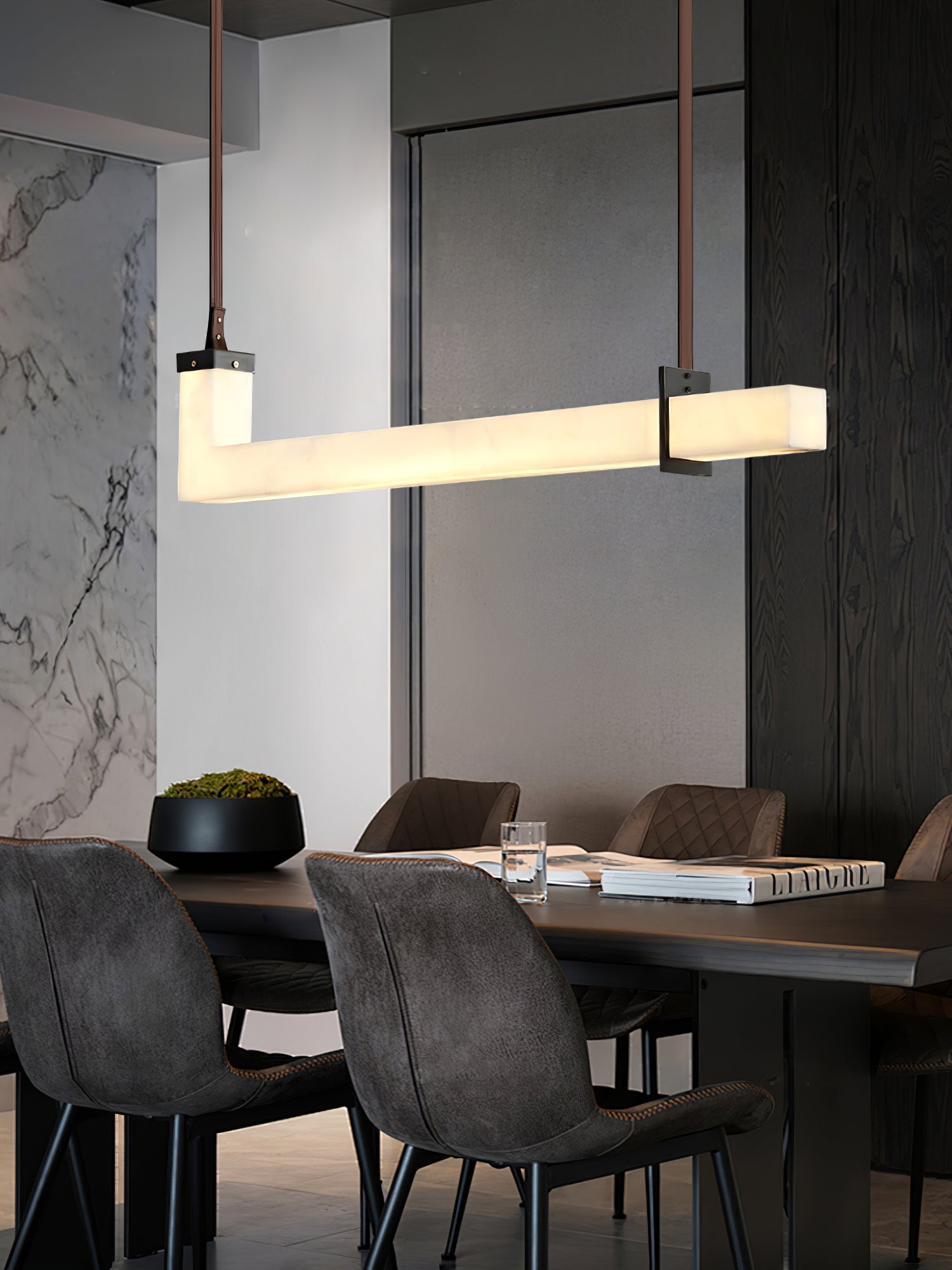 Astra Linear Alabaster Pendant Light