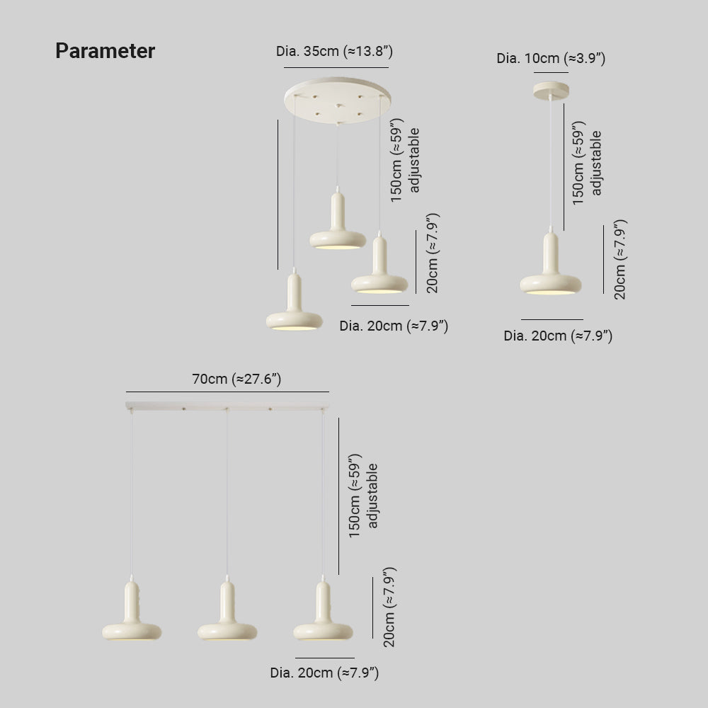 Arisha Modern Minimalist Cream Style Pendant Light Bedroom