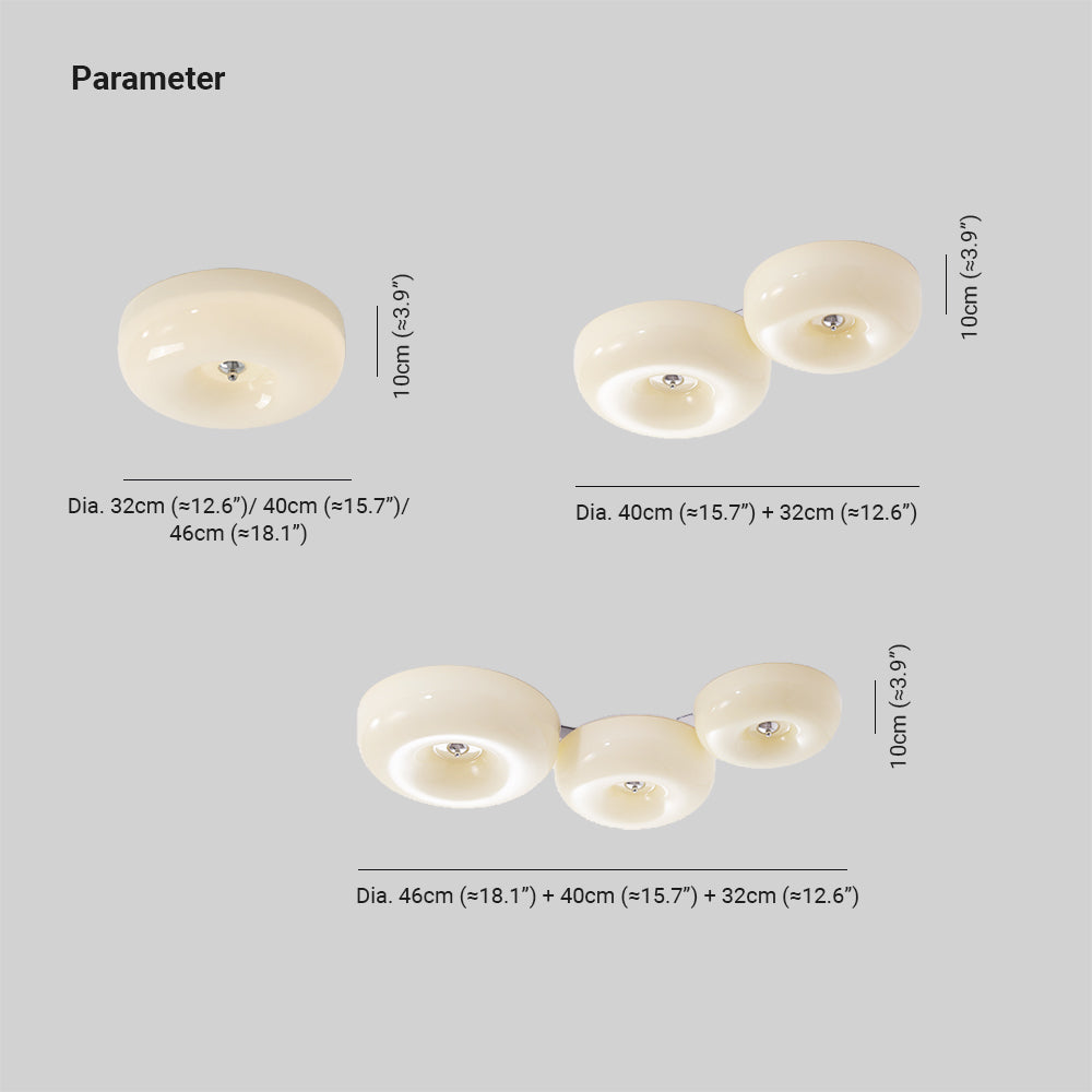 Valentina VintageCeiling Light Cream Glass Bedroom Study Balcony Aisle