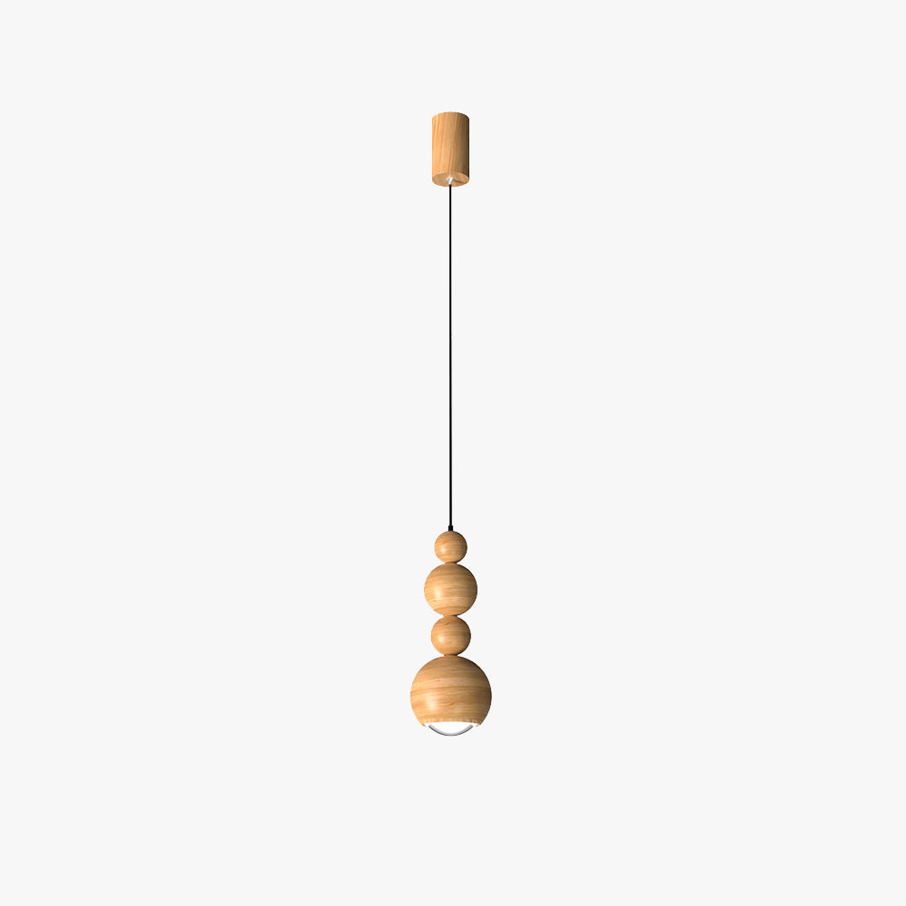 Ritta Vintage LED Pendant Globe Light Metal Wood Bedroom