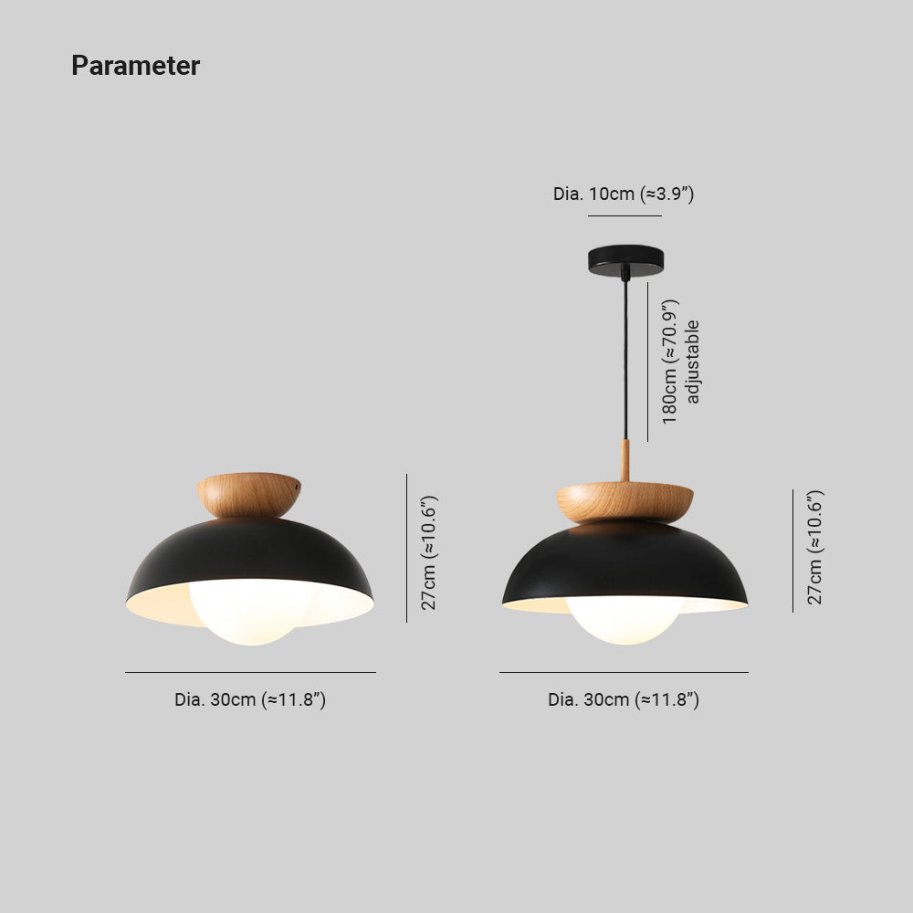 Muto Nordic Pendant Lights Wood Metall Kitchen Balcony