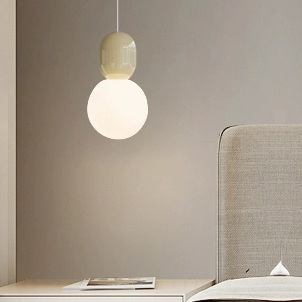Valentina Modern Minimalist Spherical Glass Metal Pendant Light Multicolor