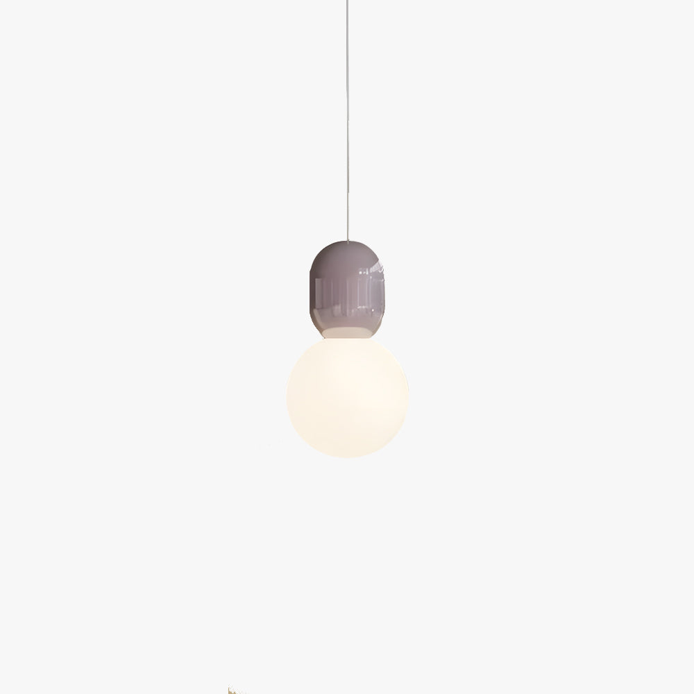 Valentina Modern Minimalist Spherical Glass Metal Pendant Light Multicolor