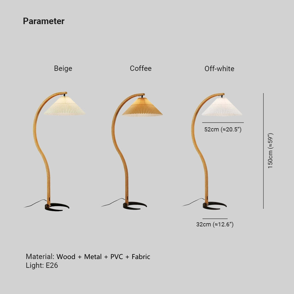 Ritta Floor Lamp Caprani Unique LED Wood Bedroom/Living Room - Letslighting