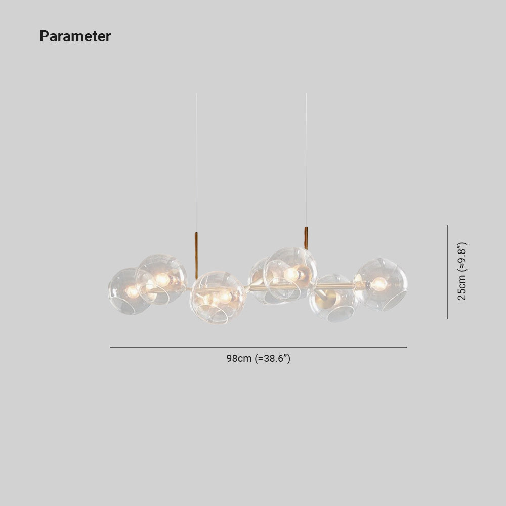 Valentina Modern Glass Globe Bubble Pendant Light Living Room - Letslighting