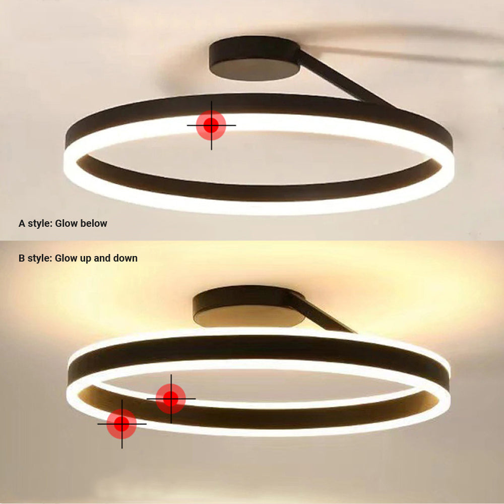 Arisha Modern Circle Flush Mount Ceiling Light Bedroom