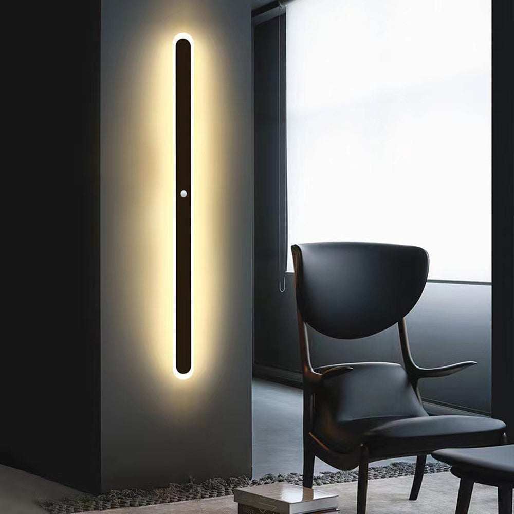 Arisha Minimalist Linear Oval Outdoor Wall Lamp - Letslighting