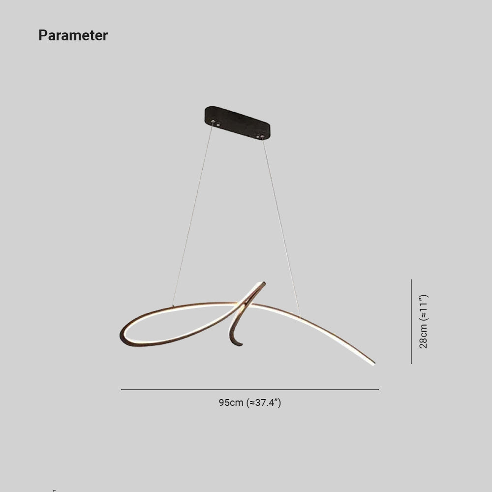 Arisha Pendant Light Irregular-curved Modern Restaurant - Letslighting