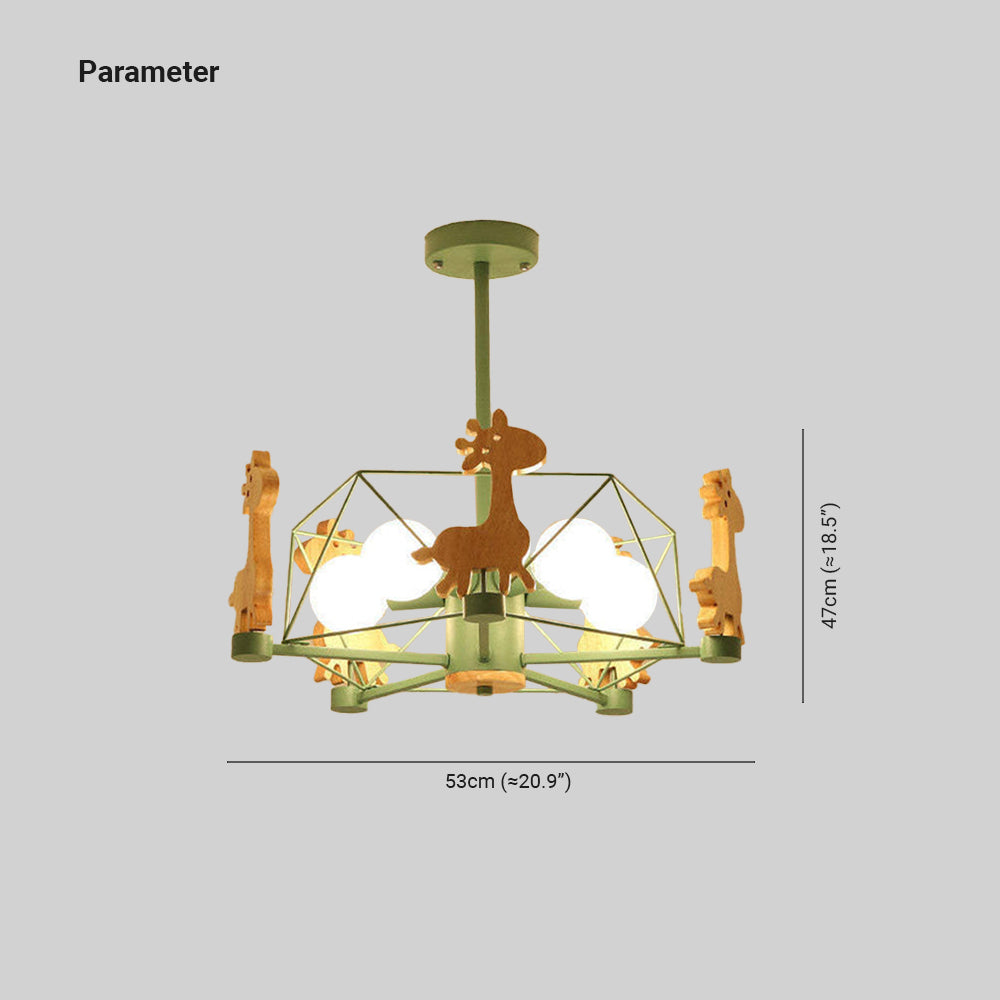 Arisha Giraffes LED Flush Mount Ceiling Light - Letslighting