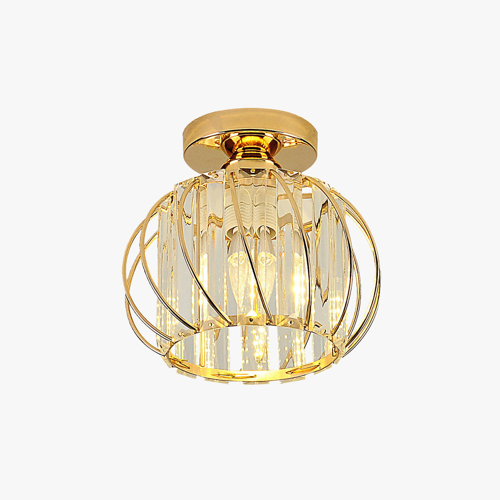 Modern Globe Crystal Cage Ceiling Light - Letslighting