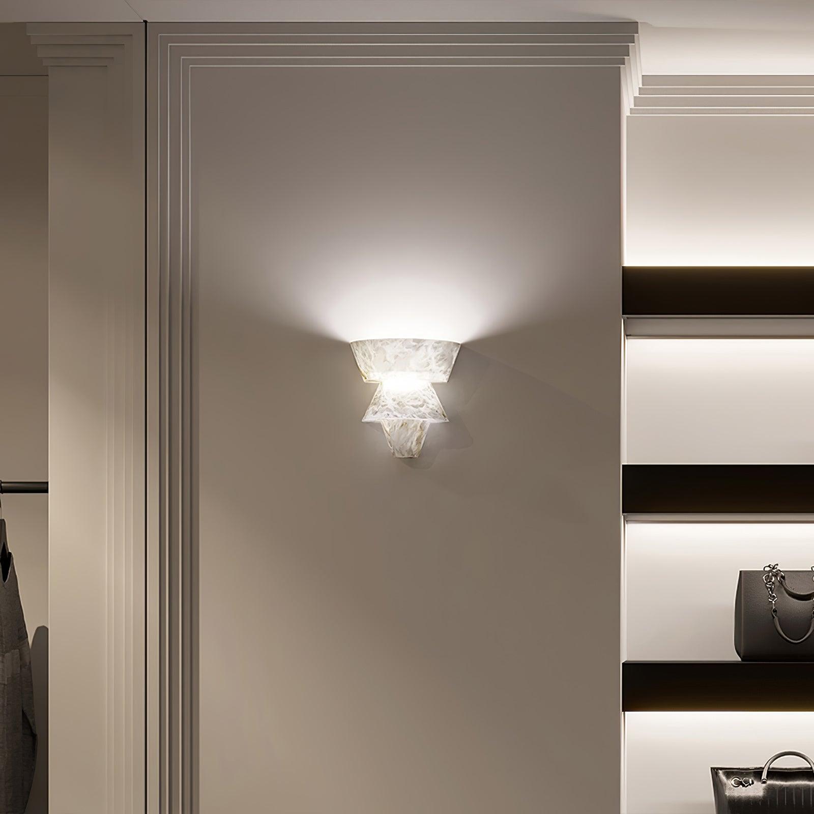Vyloren Tiered Alabaster Wall Light - Letslighting