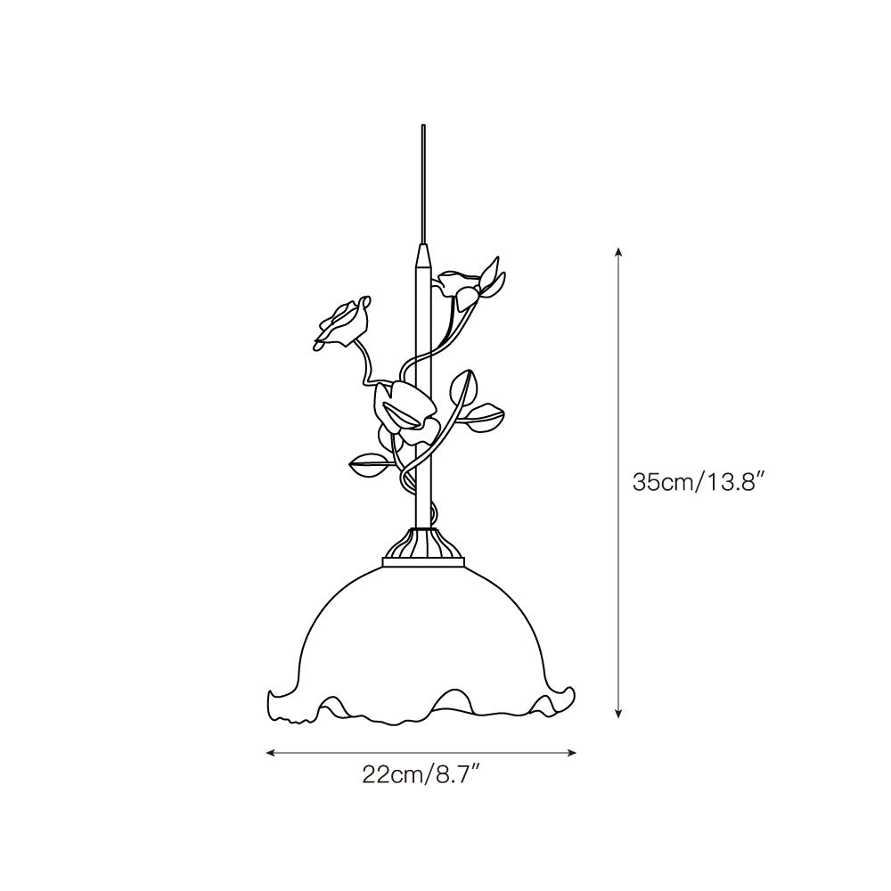 Ilsoris Individual Creativity Rose Glass Ceramic Pendant Lamp - Letslighting