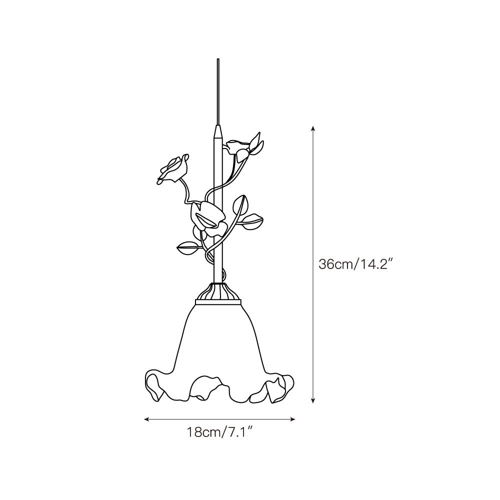Ilsoris Individual Creativity Rose Glass Ceramic Pendant Lamp - Letslighting