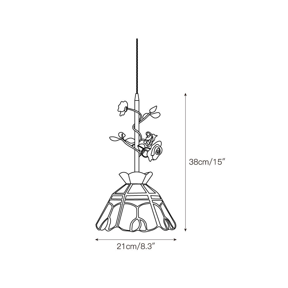 Ilsoris Individual Creativity Rose Glass Ceramic Pendant Lamp - Letslighting