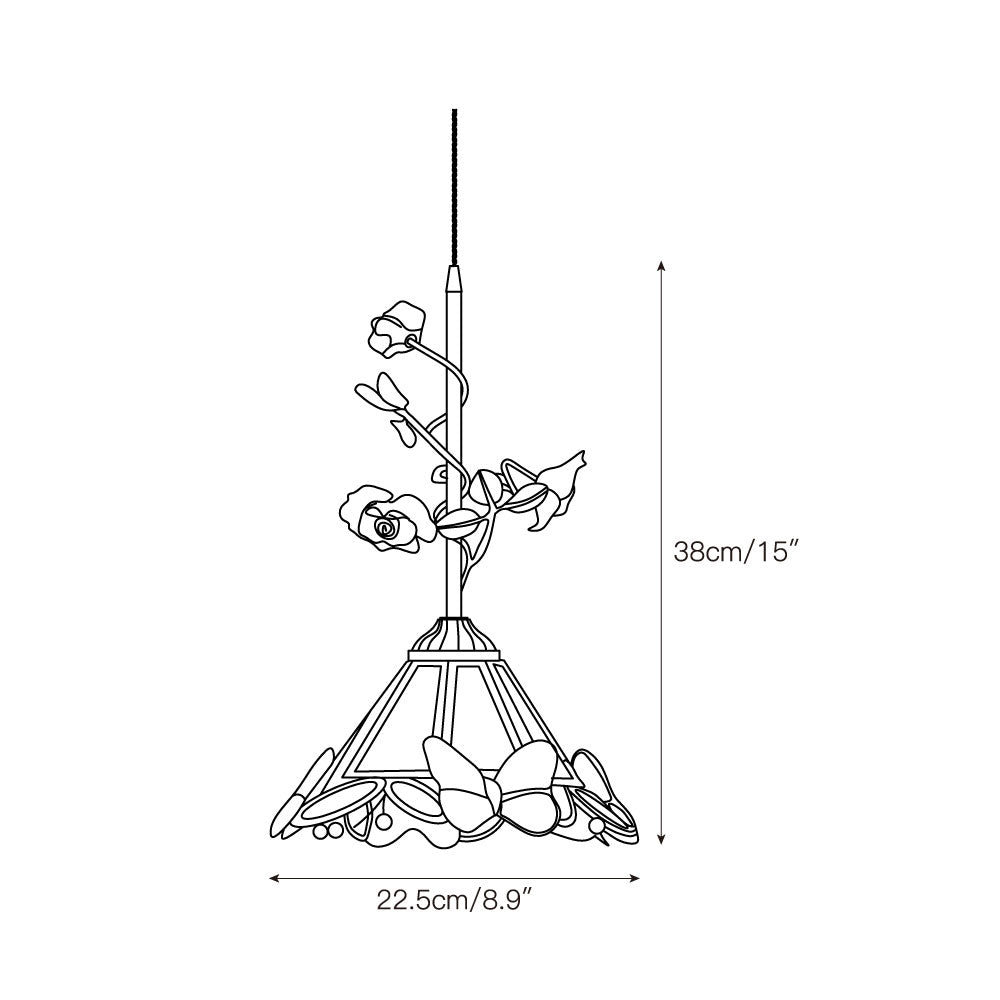 Ilsoris Individual Creativity Rose Glass Ceramic Pendant Lamp - Letslighting