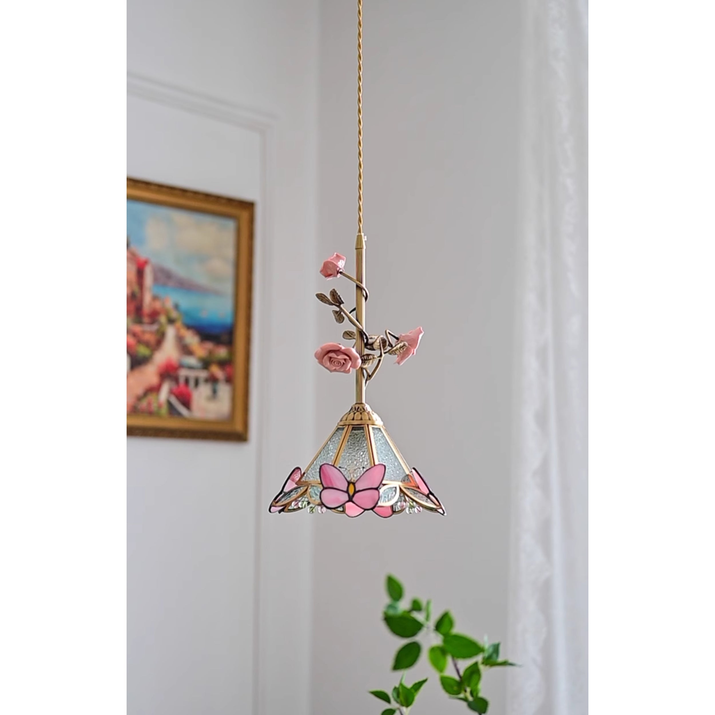 Ilsoris Individual Creativity Rose Glass Ceramic Pendant Lamp - Letslighting