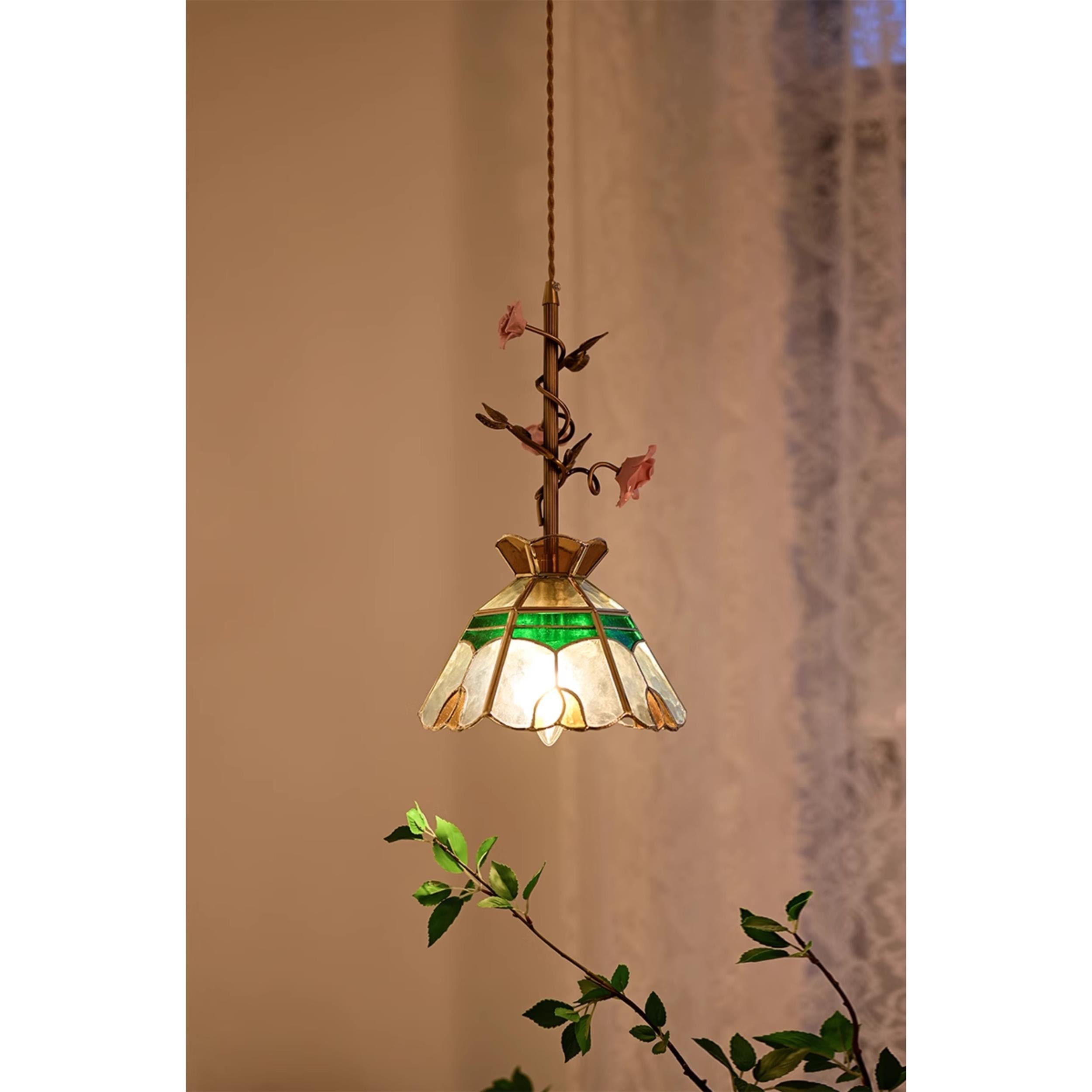 Ilsoris Individual Creativity Rose Glass Ceramic Pendant Lamp - Letslighting
