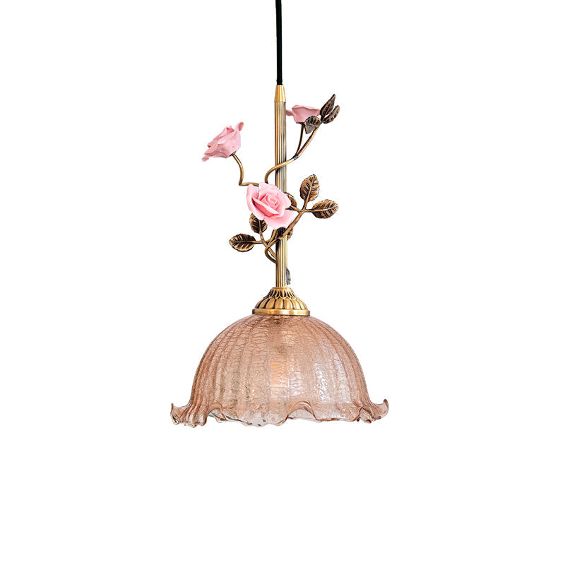 Ilsoris Individual Creativity Rose Glass Ceramic Pendant Lamp - Letslighting